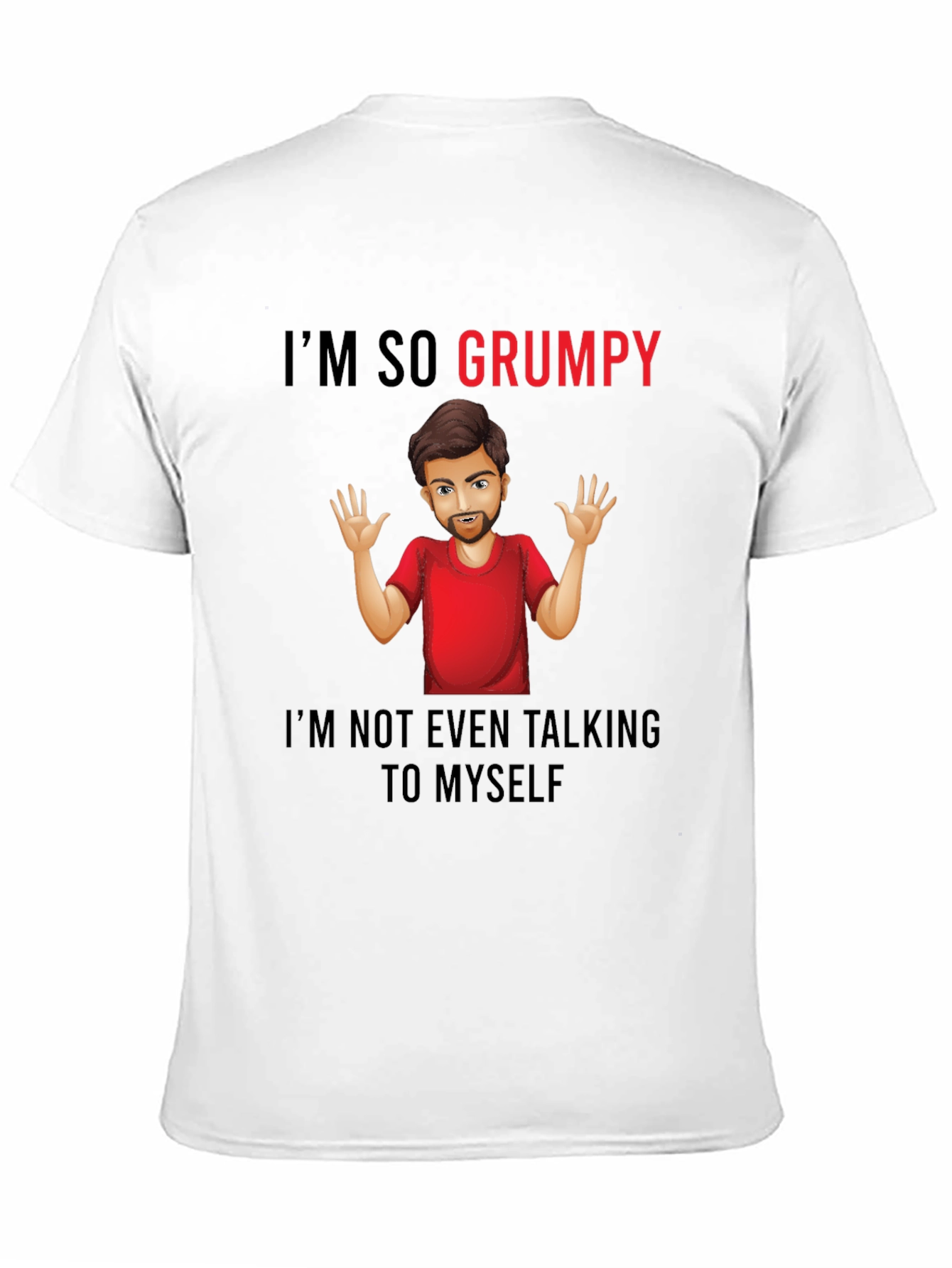 Black I'm So Grumpy Graphic Tee - Black view 11