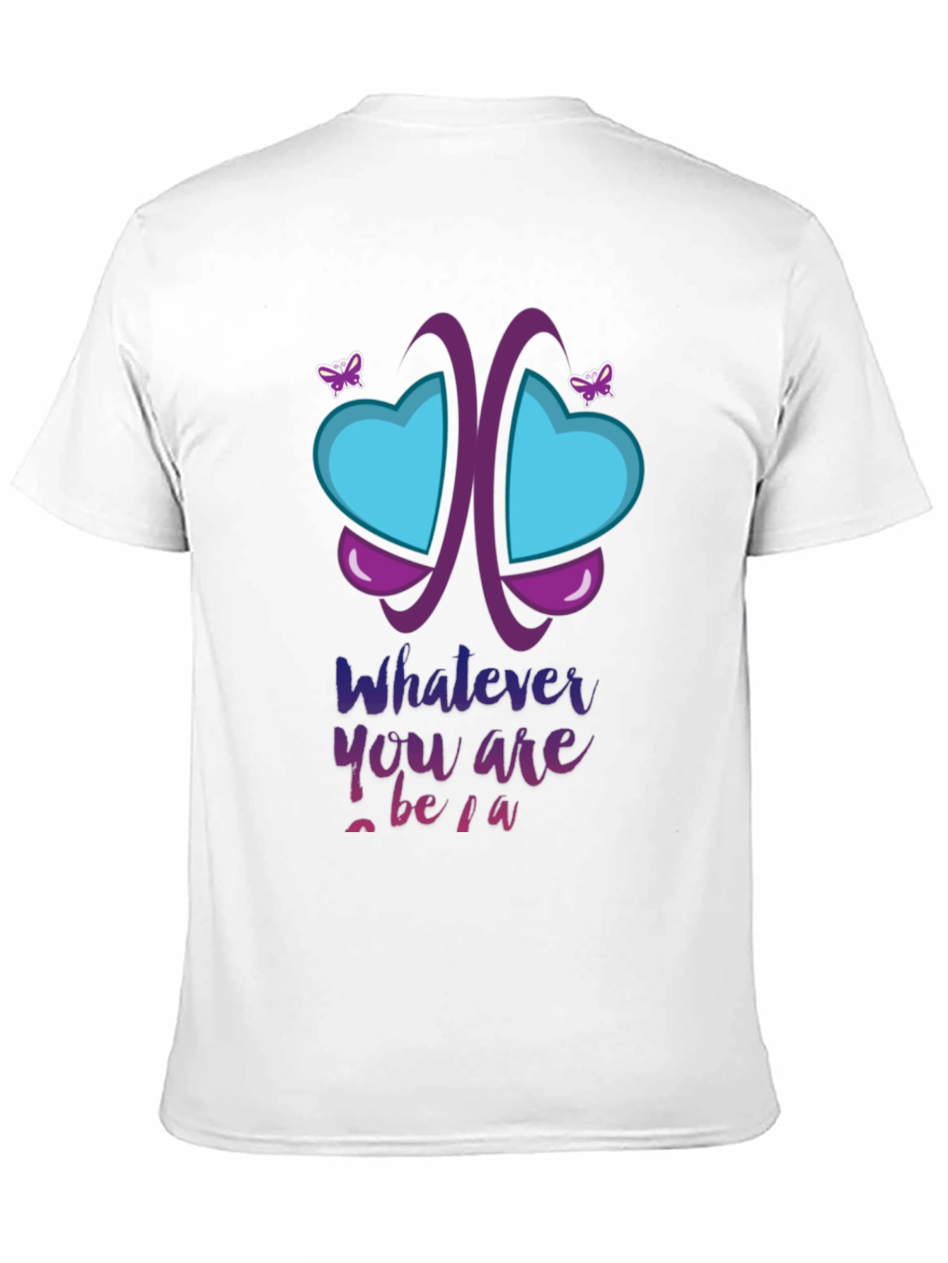 Black Unique Butterfly Heart Graphic T-Shirt view 11