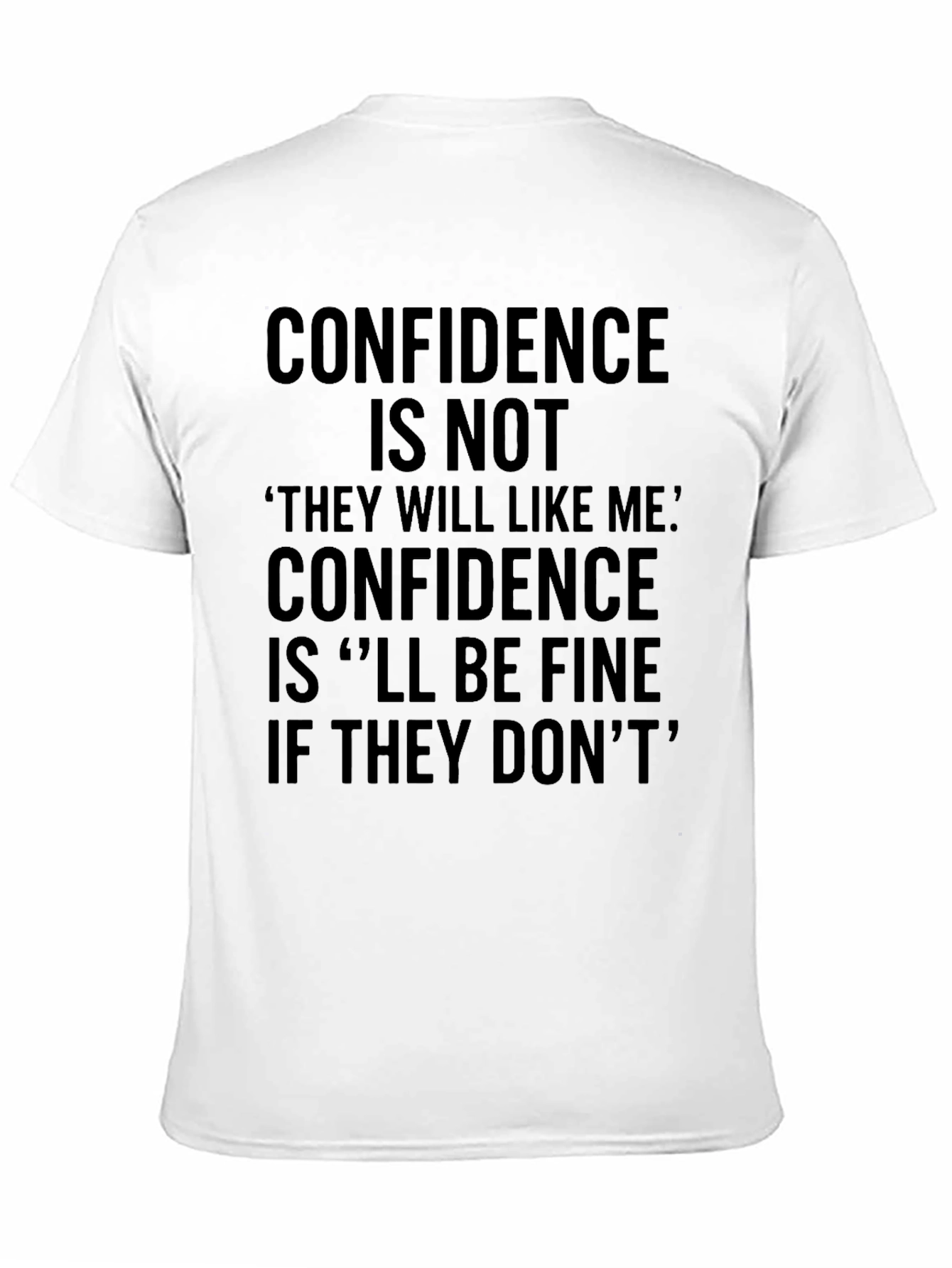Black Confidence Graphic Black T-Shirt - Inspirational Slogan Tee view 11