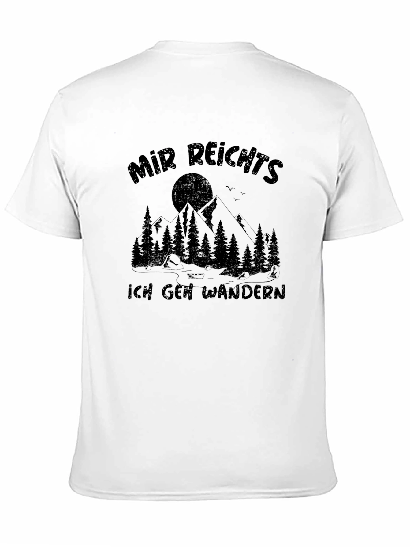 Black Hiking T-Shirt - Mir Reichts Ich Geh Wandern - Black view 11