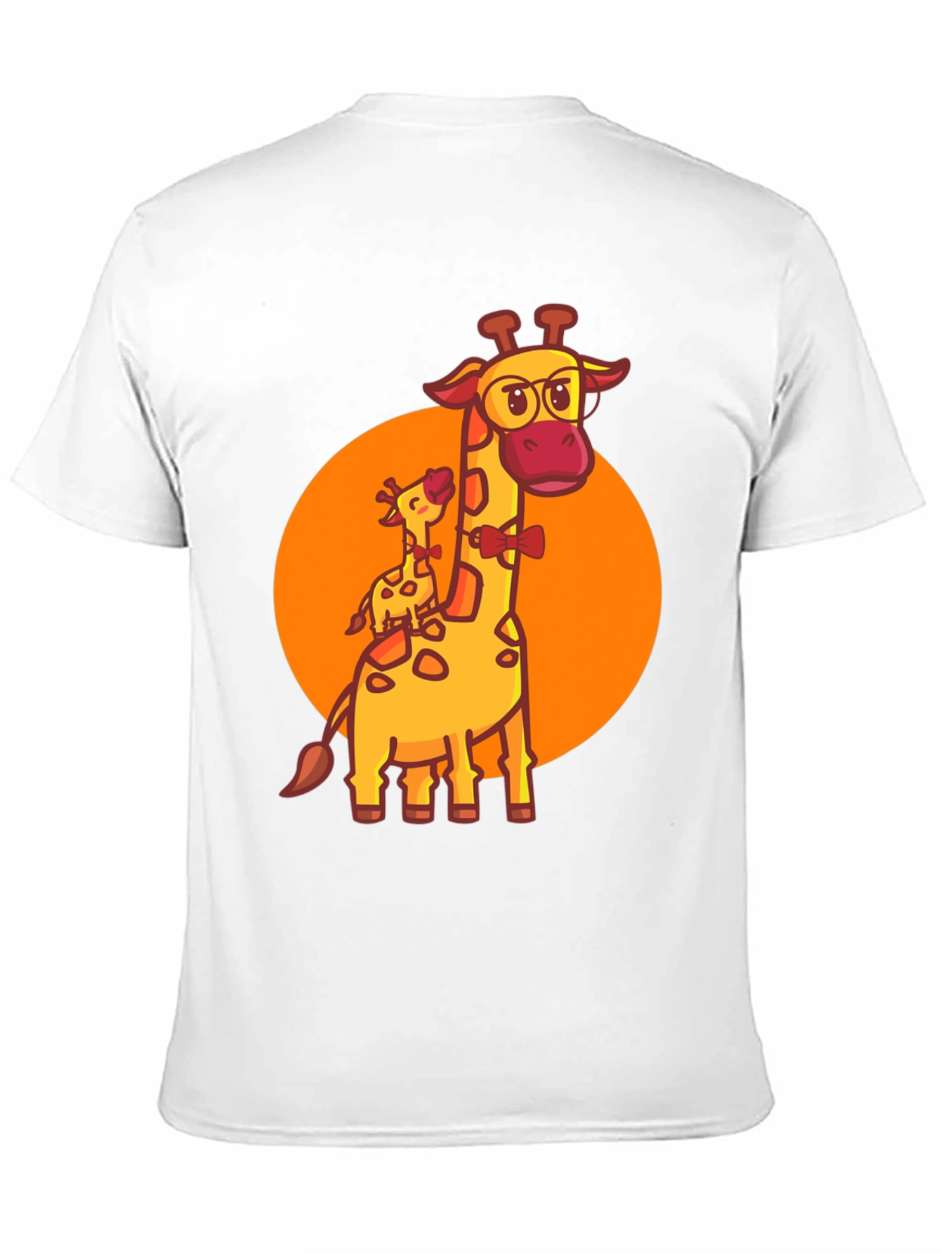Black Giraffe Family T-Shirt: Cute Cartoon Animal Graphic Tee view 11