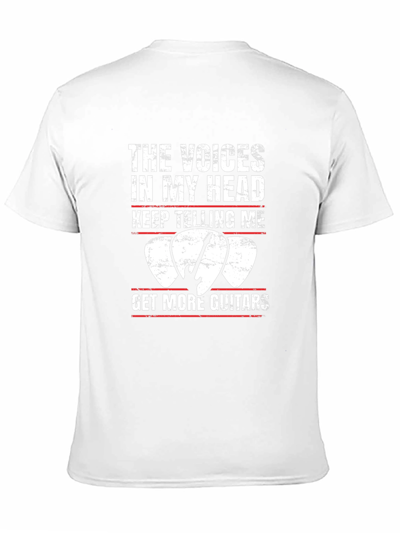 Black The Voices T-Shirt - Get More Guitars Funny Tee view 11