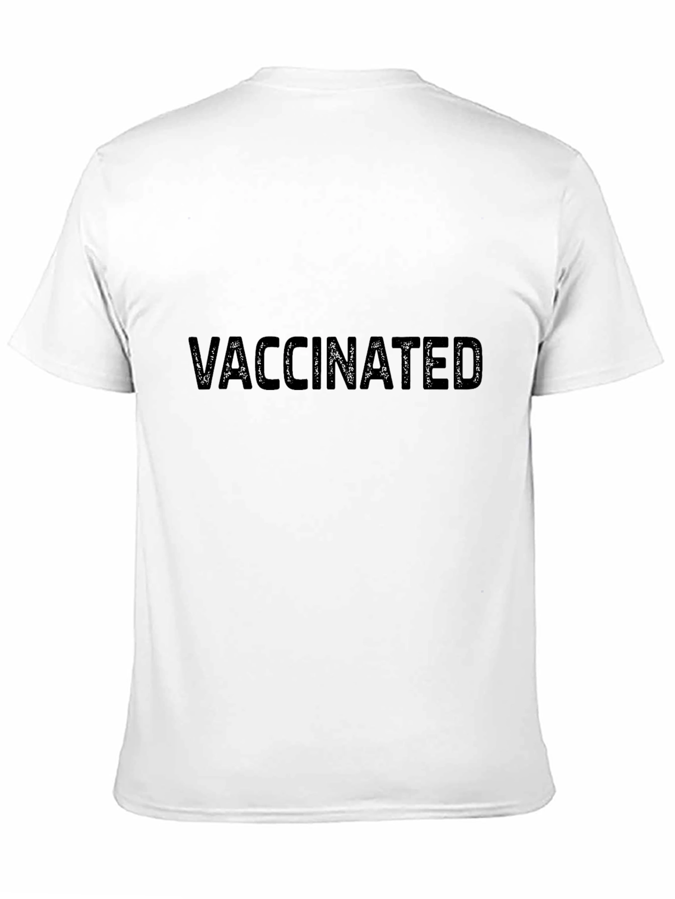Black Vaccinated Black T-Shirt view 11