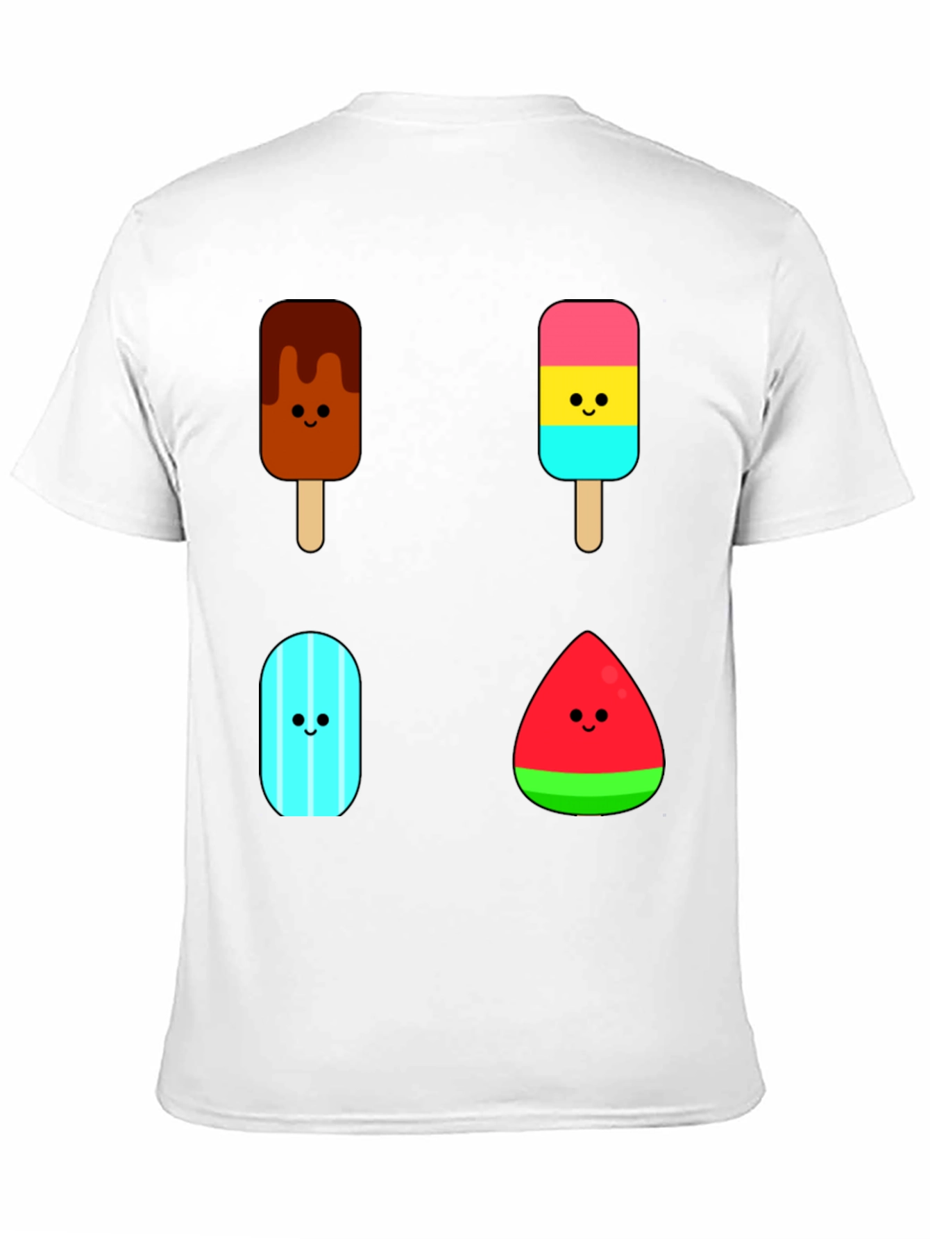 Black Cute Ice Cream Pops Graphic Tee - Black T-Shirt view 11