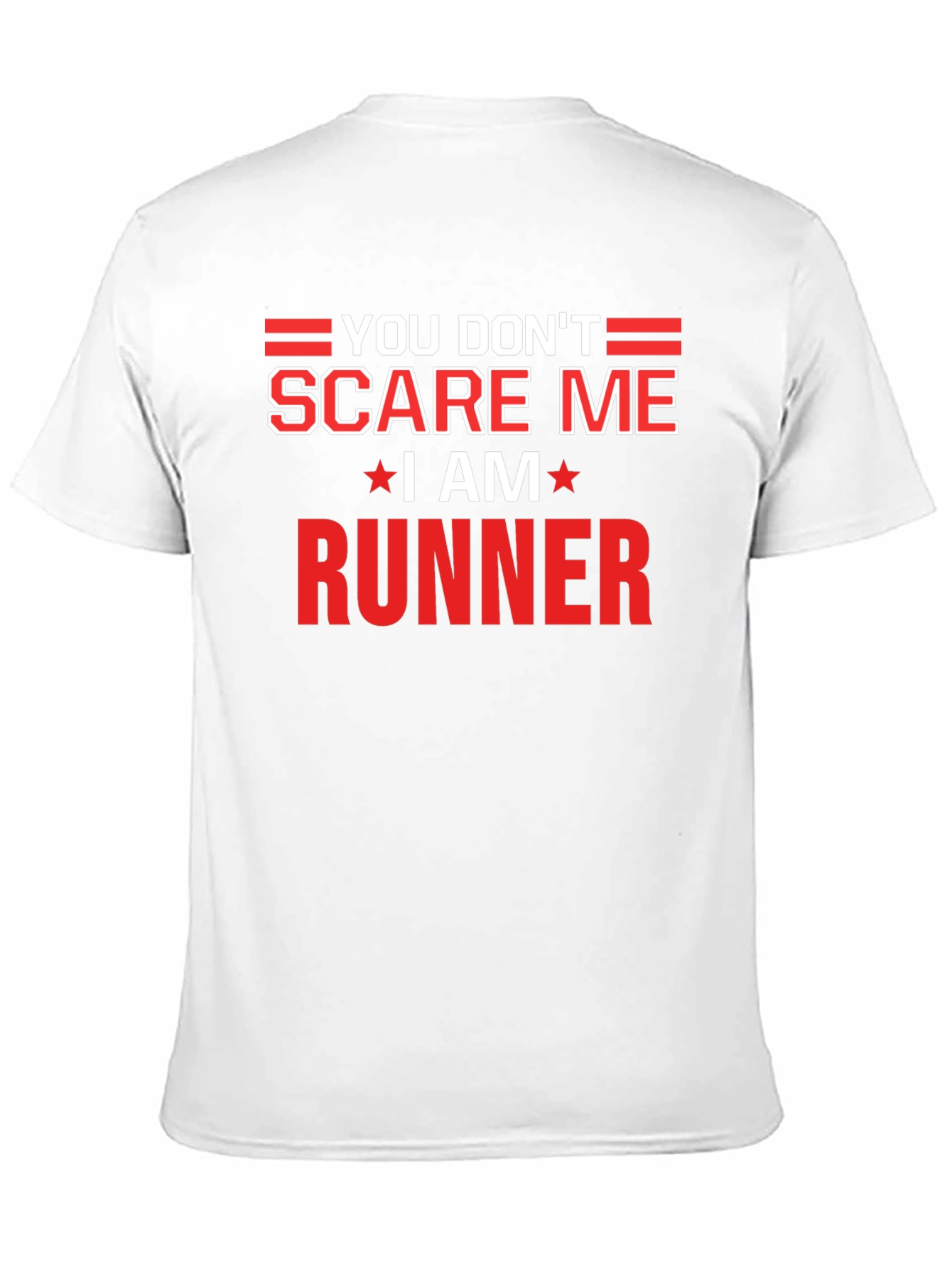 Black You Don't Scare Me I Am a Runner T-Shirt view 11