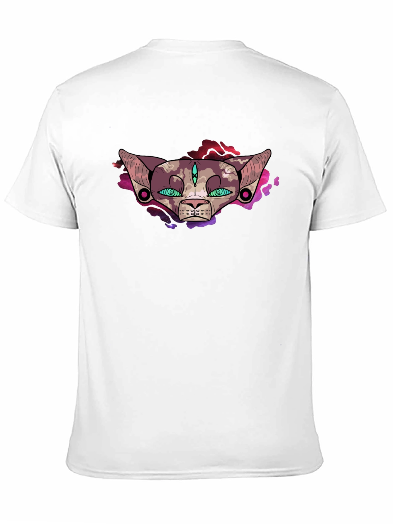 Black Mystic Cat Graphic T-Shirt - Black view 11
