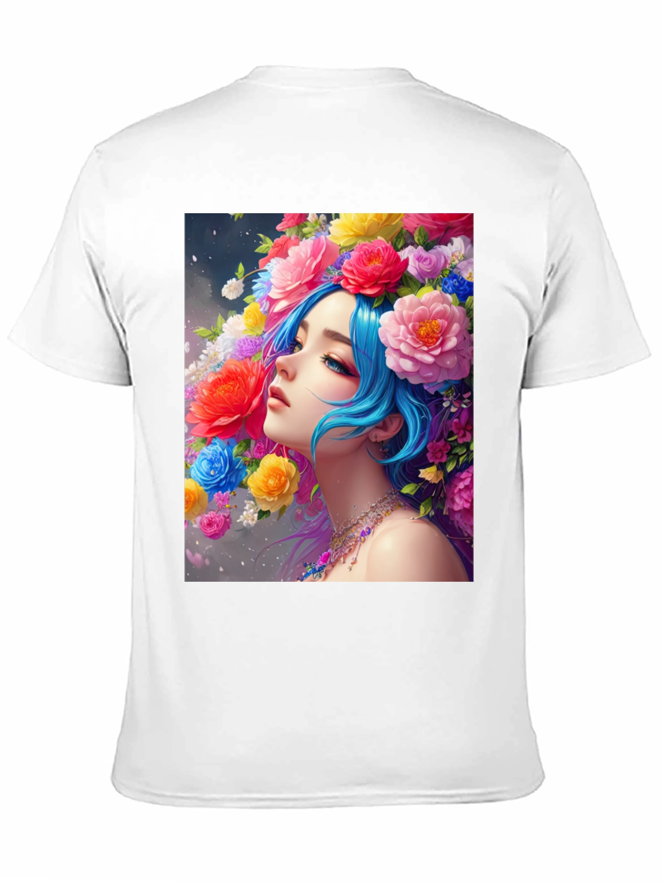 Black Floral Portrait Black Tee view 11