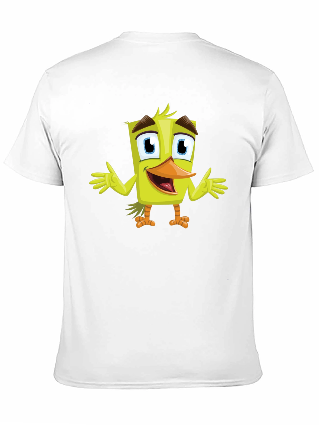 Black Cartoon Duck Graphic Tee - Black Unisex T-Shirt view 11