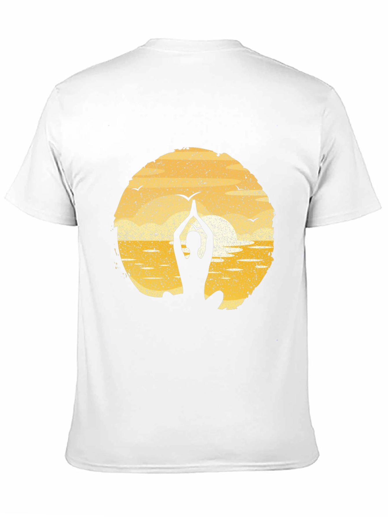 Black Yoga Silhouette T-Shirt - Meditation Peace  view 11