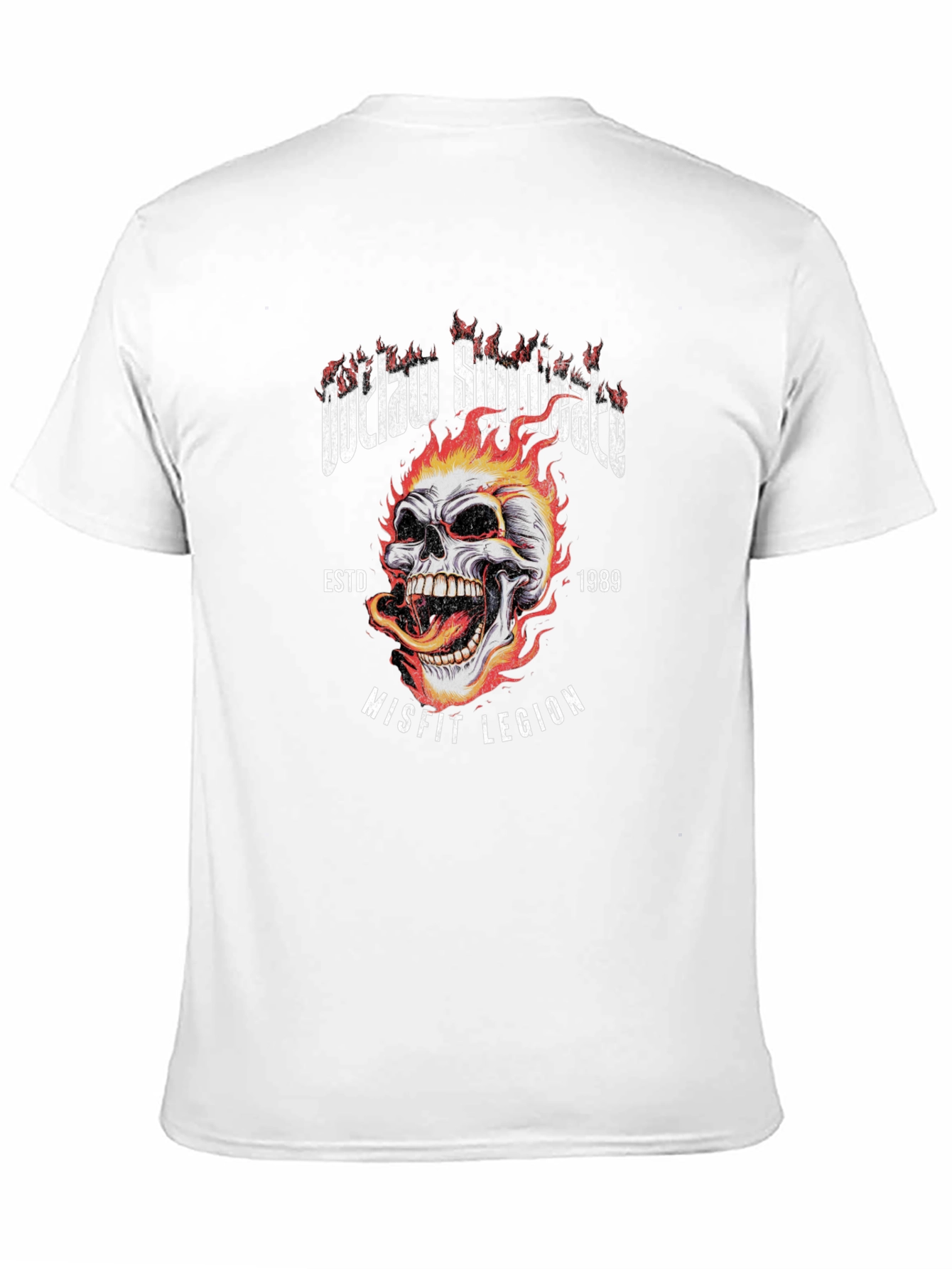 Black Outlaw Syndicate Graphic T-Shirt - Misfit Legion Skull view 11