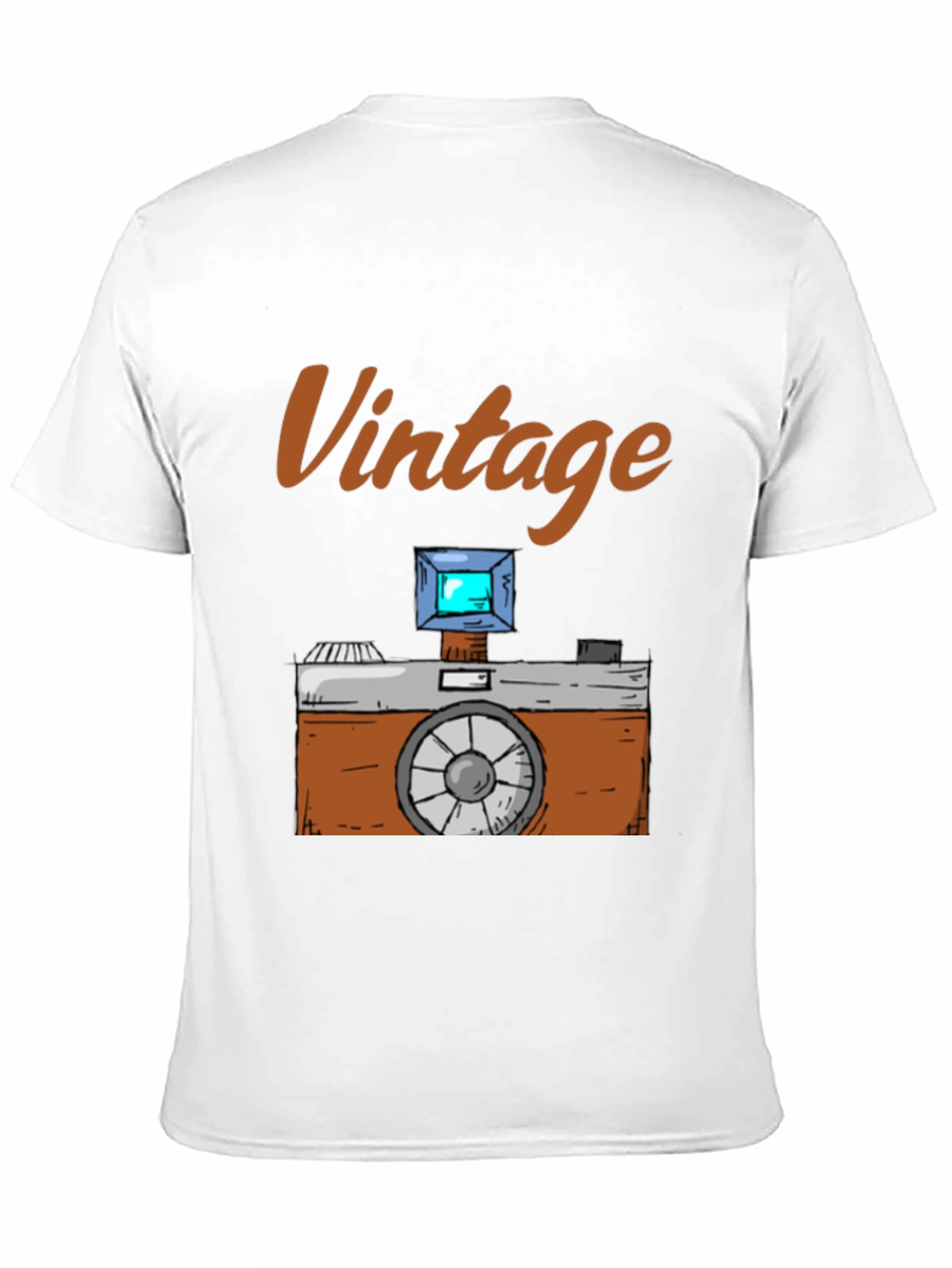 Black Vintage Camera Graphic Tee - Retro Style view 11