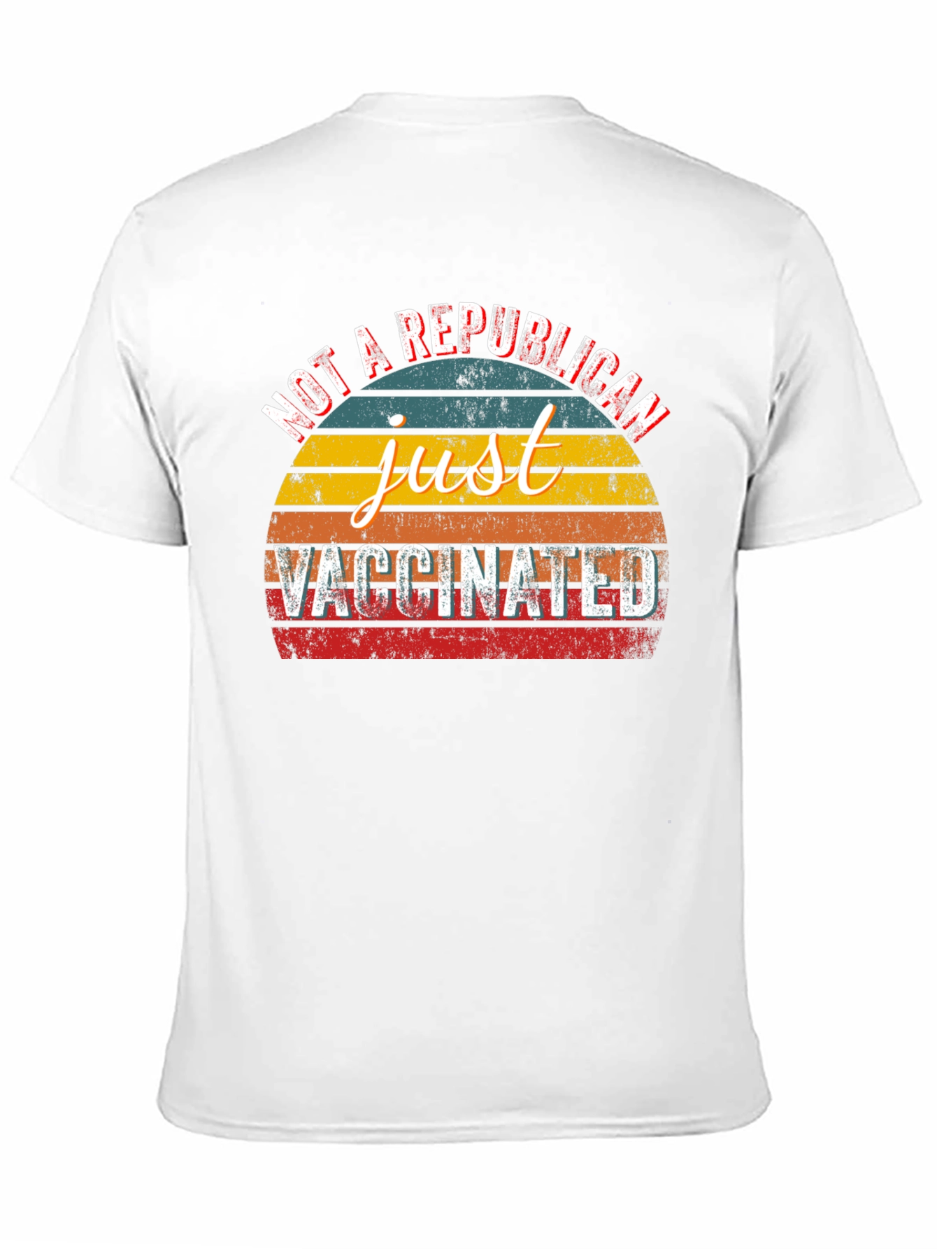 Black Just Vaccinated Graphic Tee - Not a Republican T-Shirt view 11