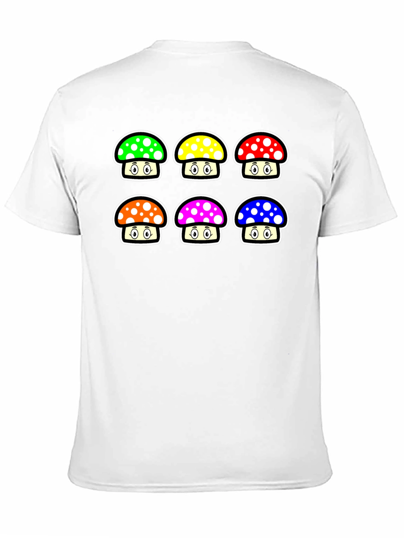 Black Mushroom T-Shirt - Fun Colorful Design view 11