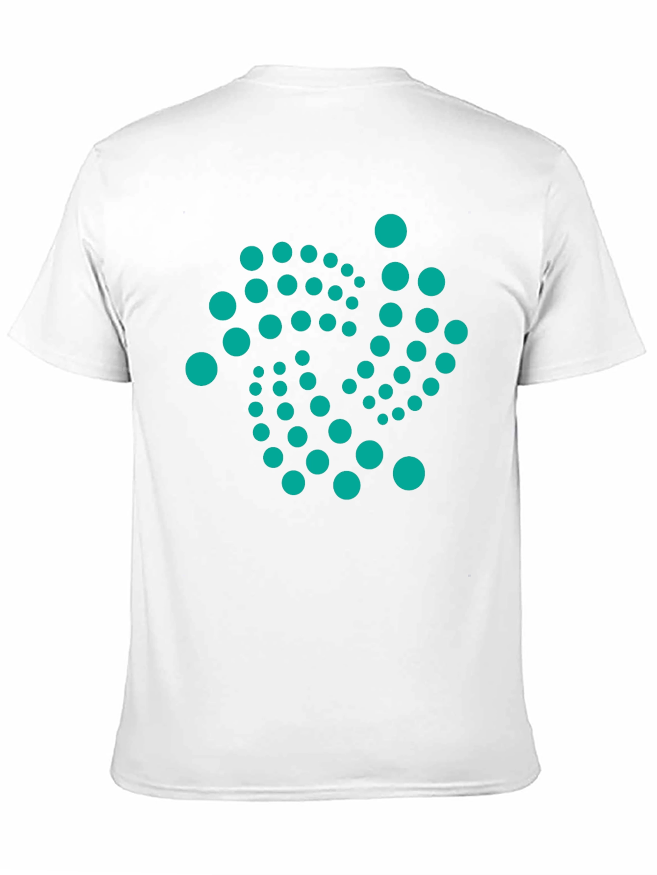 Black Abstract Dot Design Black T-Shirt view 11