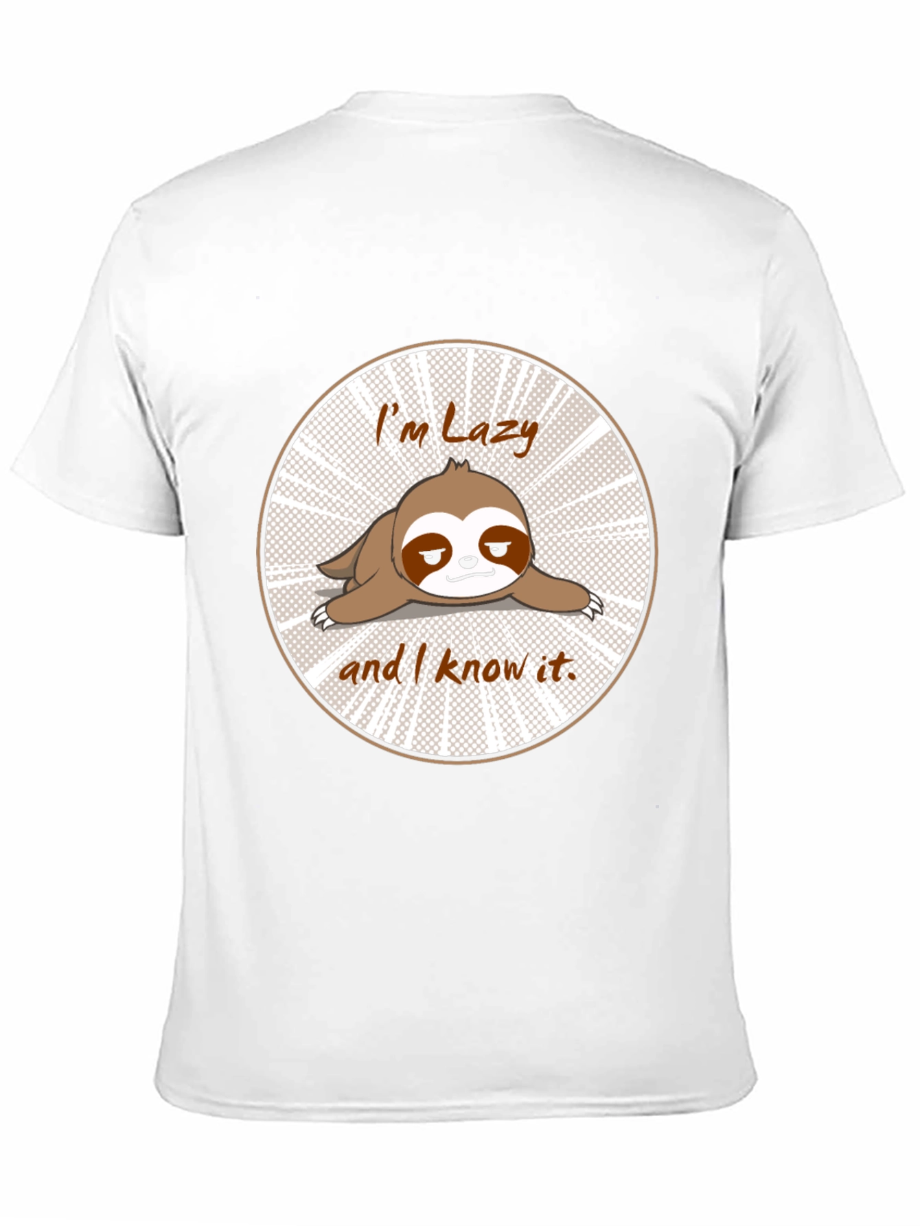 Black Lazy Sloth T-Shirt Funny Graphic Tee view 11