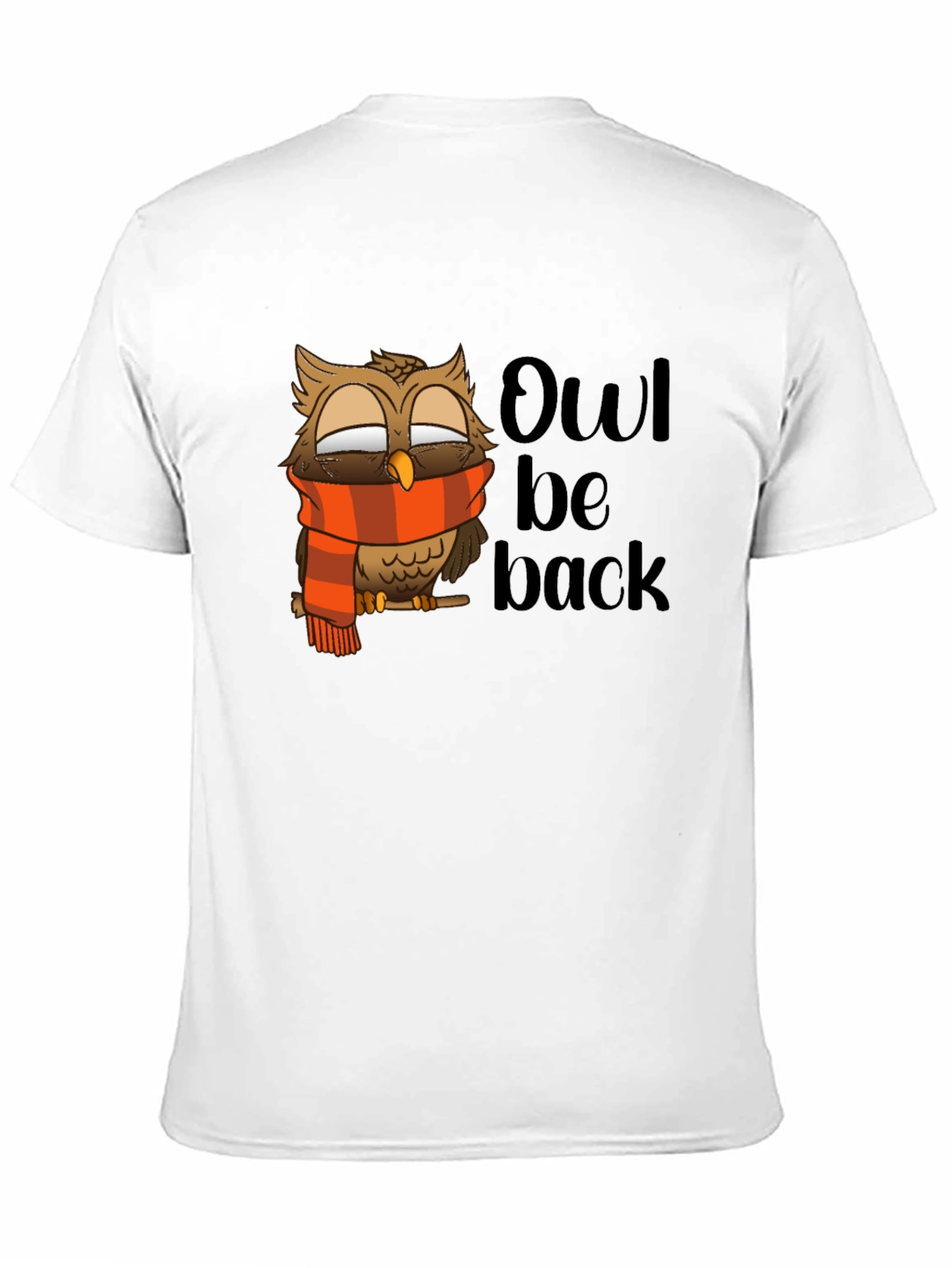 Black Owl Be Back Graphic T-Shirt - Cute Bird Pun Tee view 11