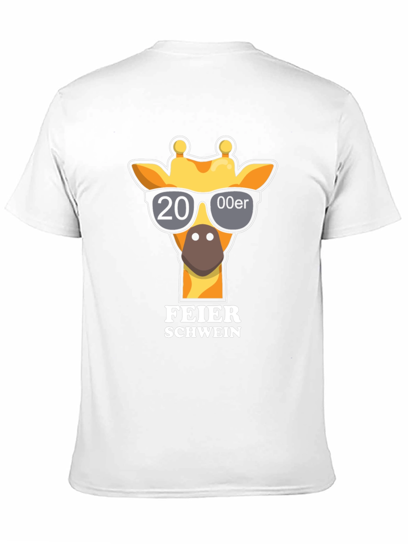 Black Funny Giraffe 2000er Party Shirt view 11