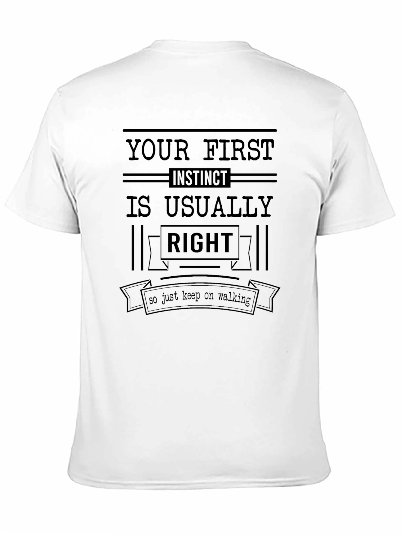 Black First Instinct Graphic Tee - Always Right - Mens Black T-Shirt view 11