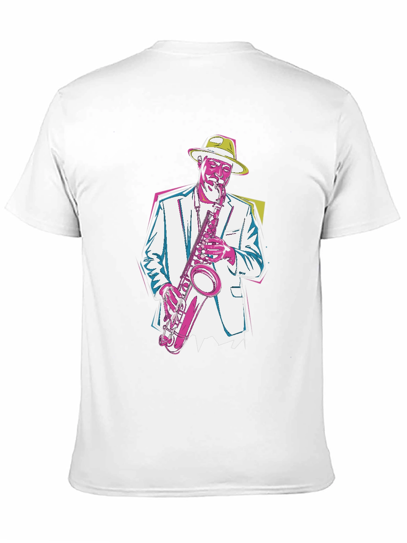 Black Jazz Saxophone Graphic T-Shirt - Cool Music Tee view 11