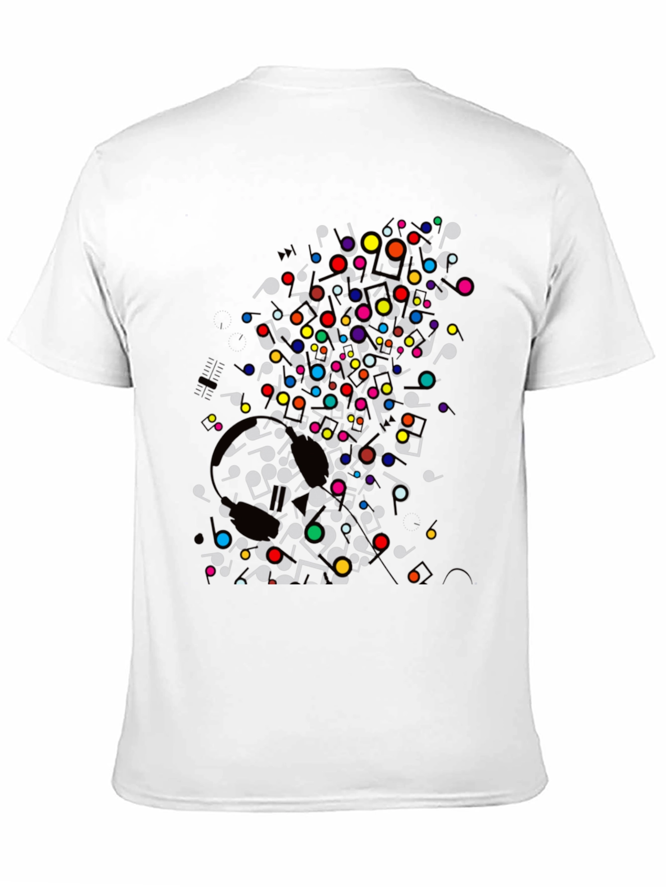 Black Musical Notes T-Shirt - Colorful Graphic Tee view 11