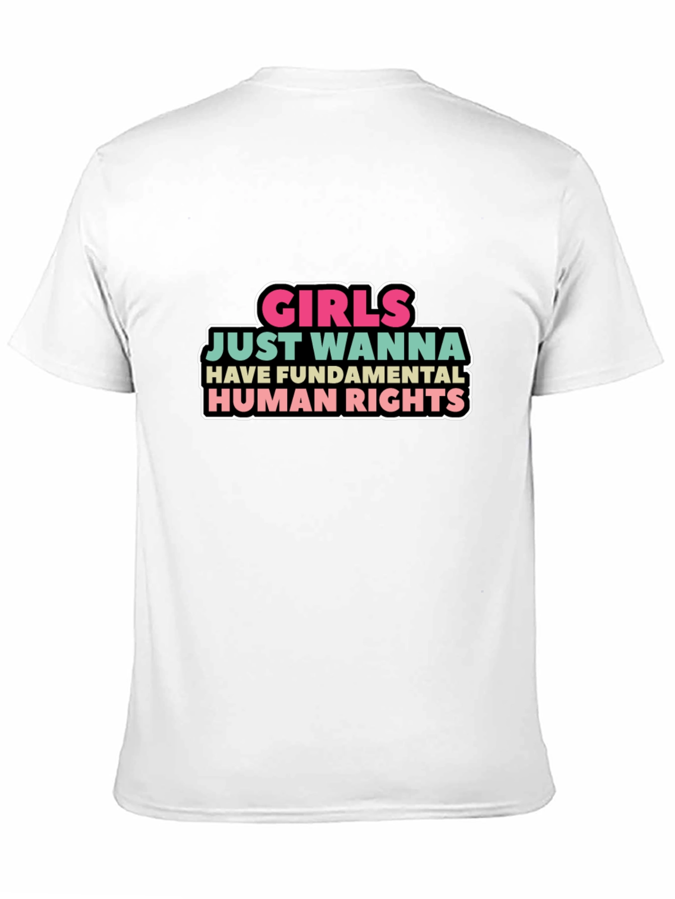Black Girls Just Wanna Have Fundamental Human Rights T-Shirt view 11