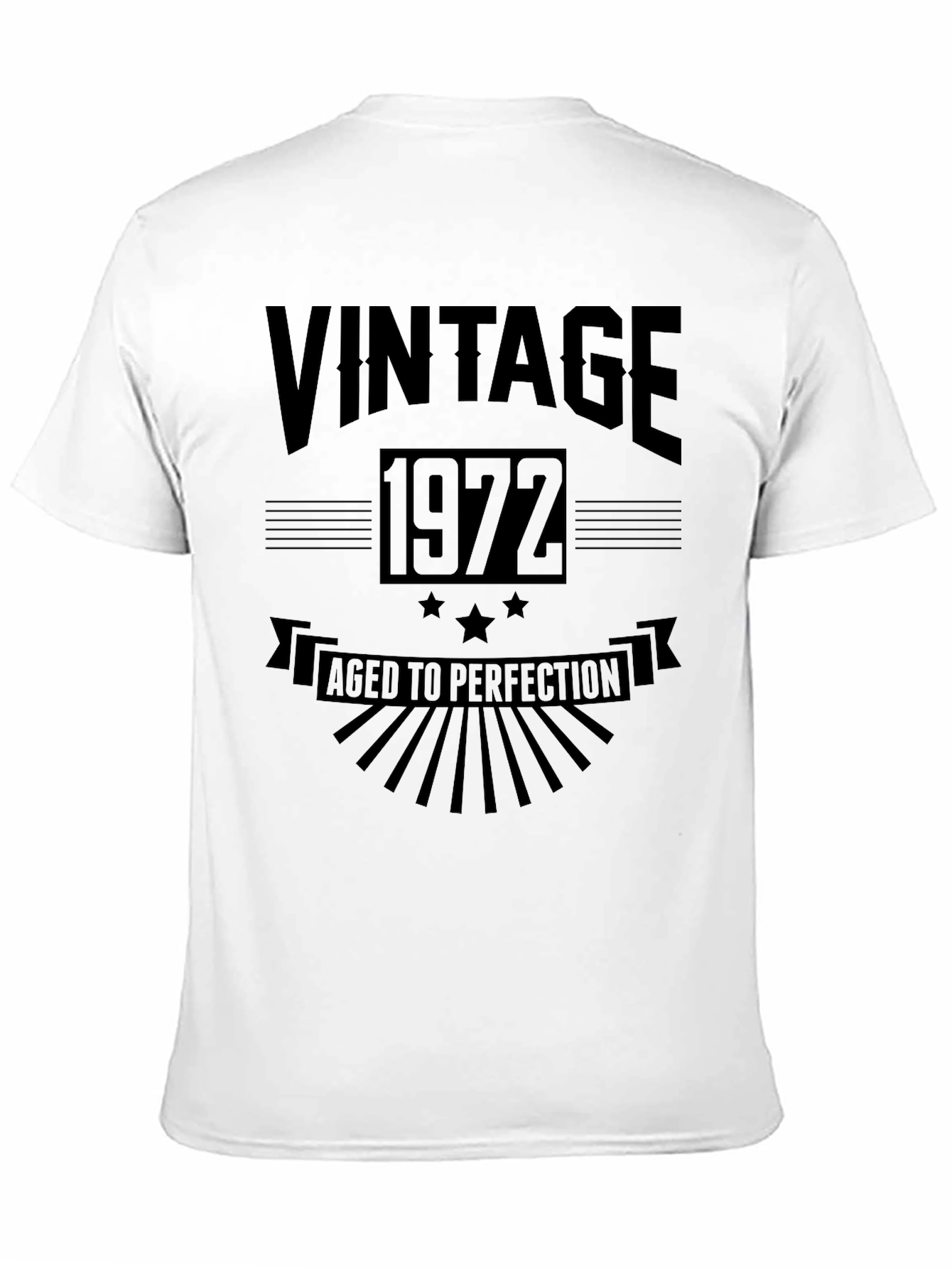 Black Vintage 1972 Aged to Perfection Black T-Shirt view 11