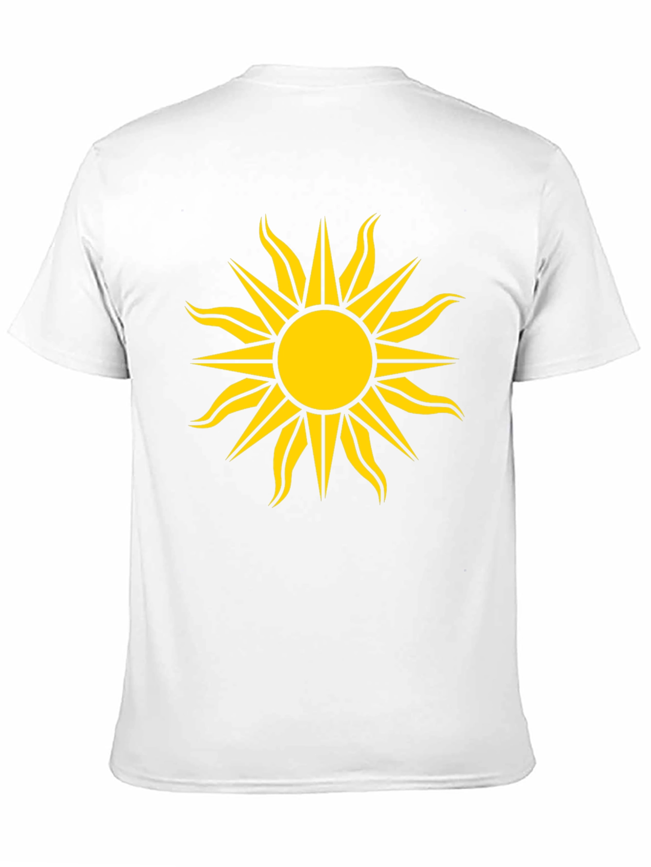 Black Black Tee with Bold Yellow Sun Design view 11