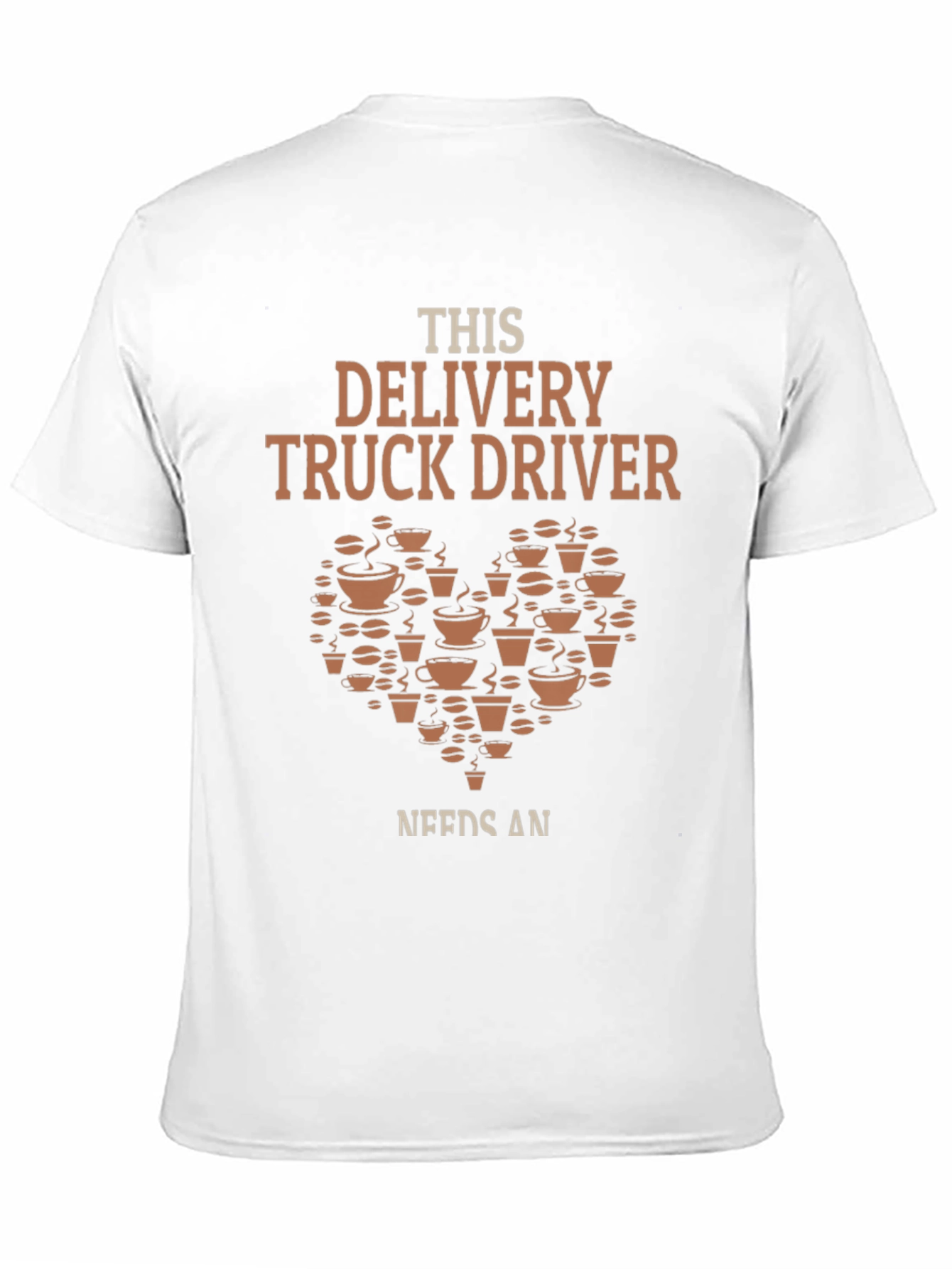 Black Delivery Truck Driver Coffee Lover Graphic T-Shirt view 11