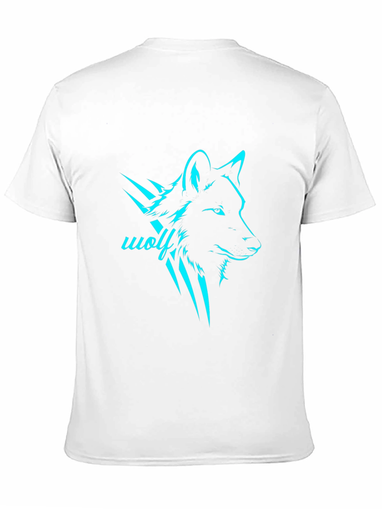 Black Men's Black Wolf Graphic T-Shirt view 11