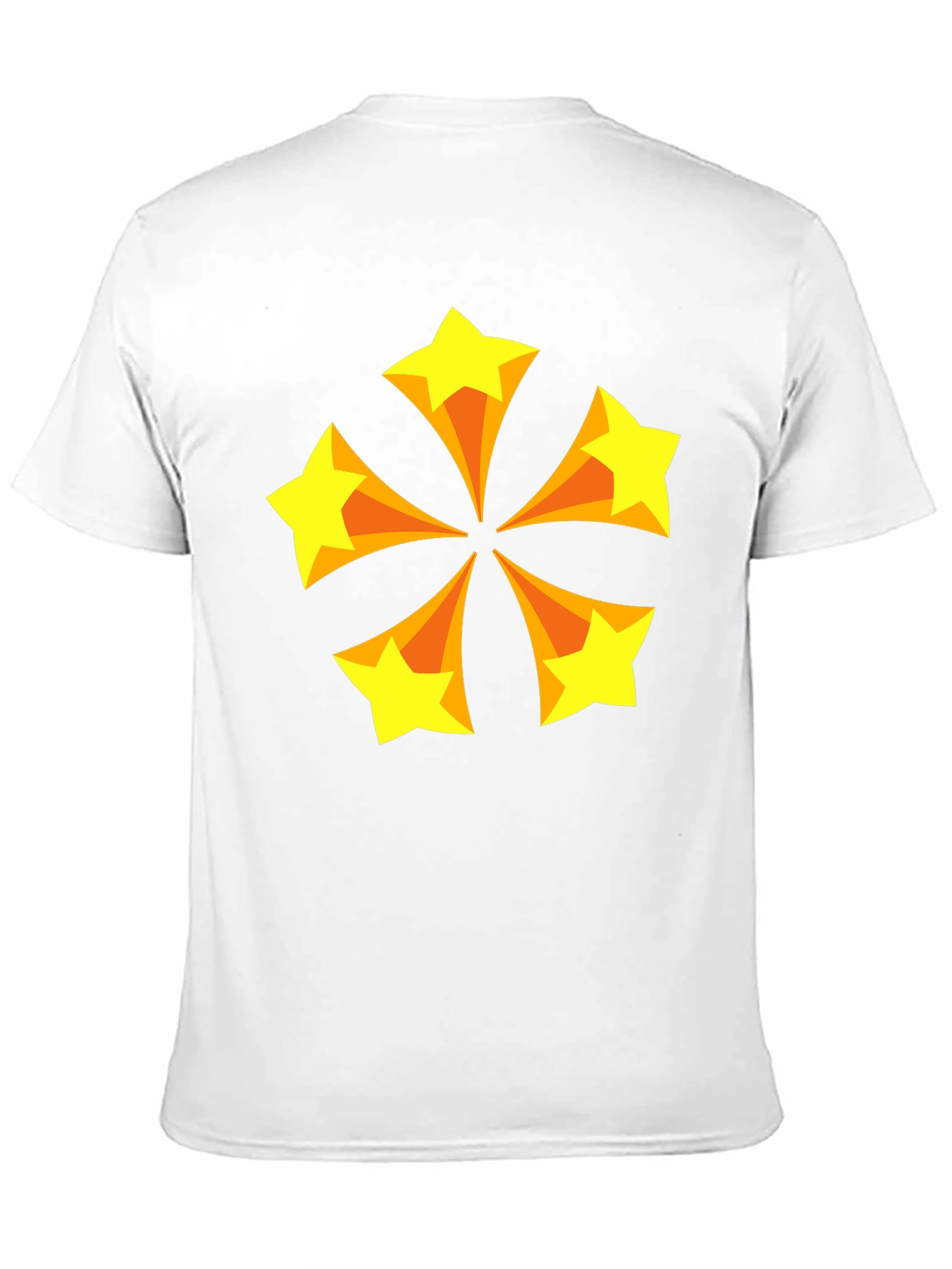 Black Retro Starburst Graphic Tee - Black Cotton Blend T-Shirt view 11