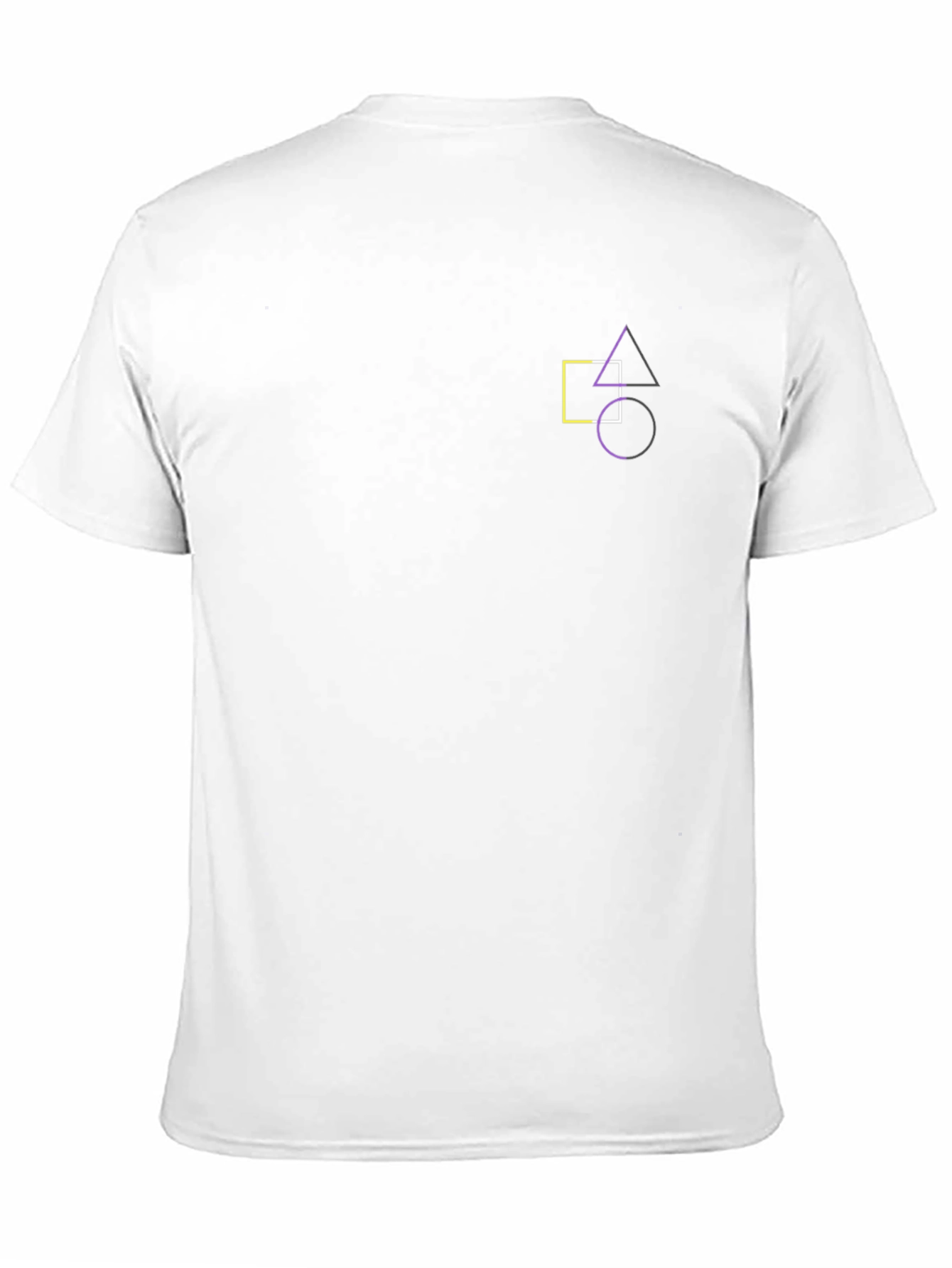 Black Geometric Print Black T-Shirt view 11