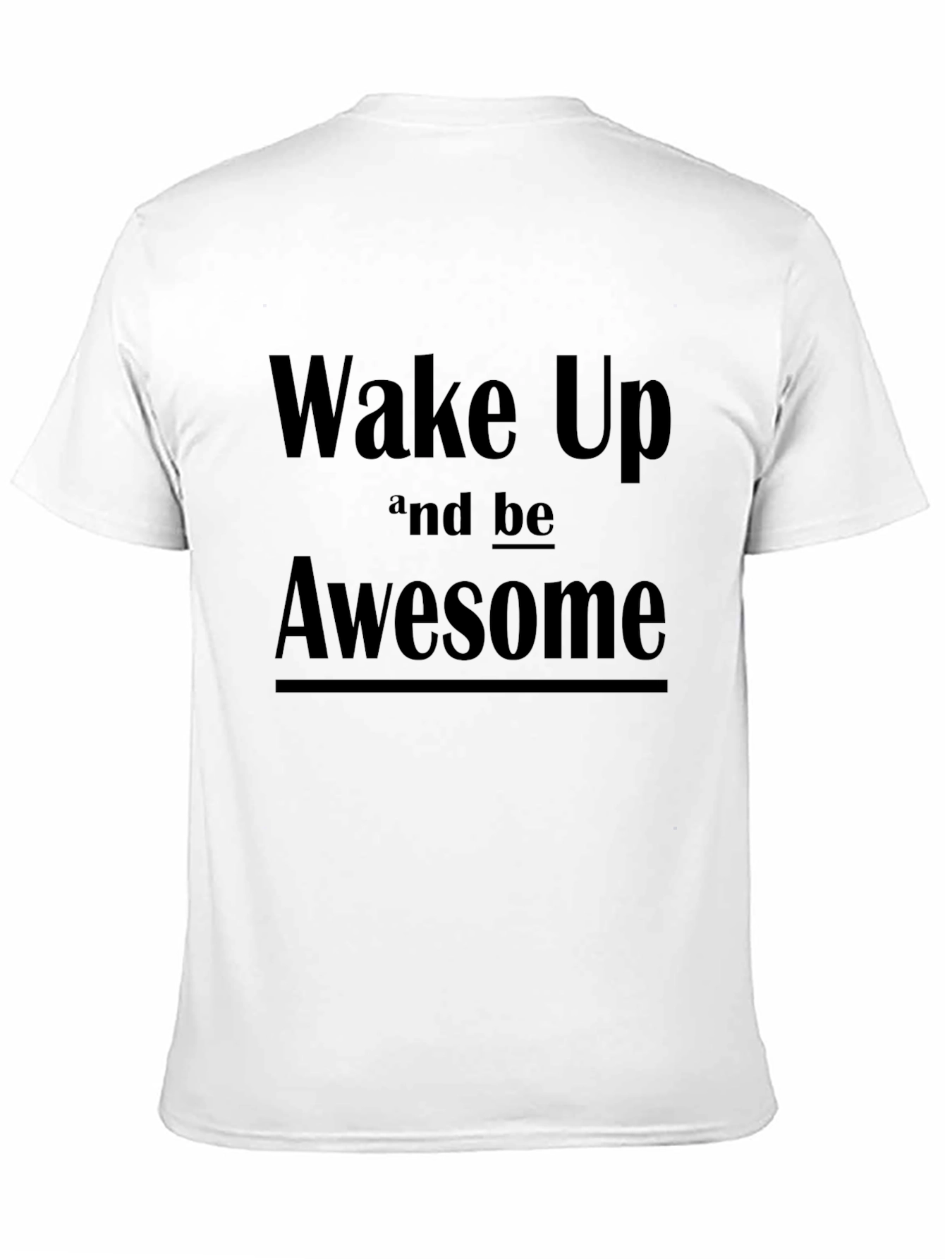 Black Wake Up Awesome Graphic Tee - Men's Black T-Shirt view 11