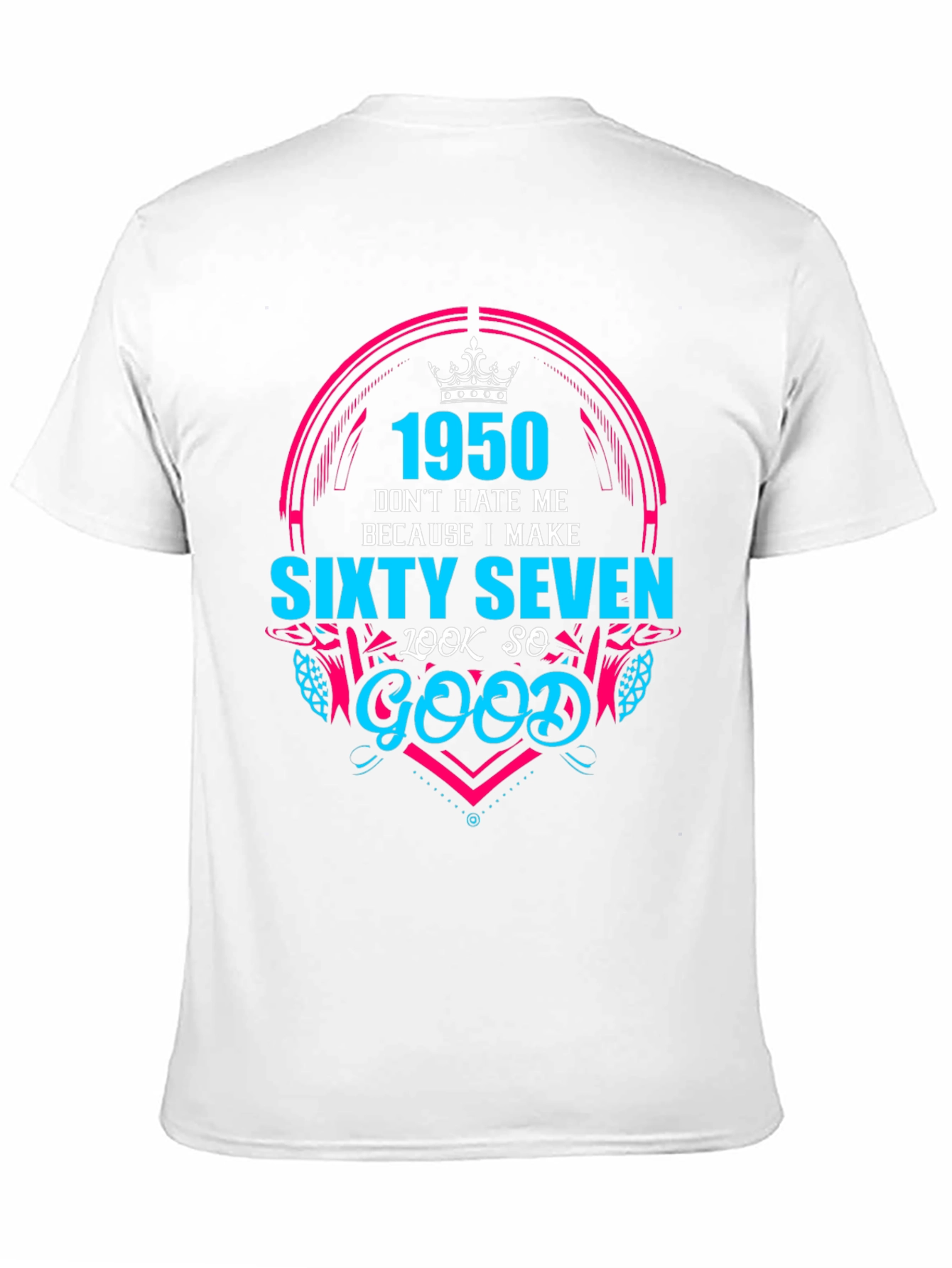 Black 1950 Sixty Seven Birthday T-Shirt view 11