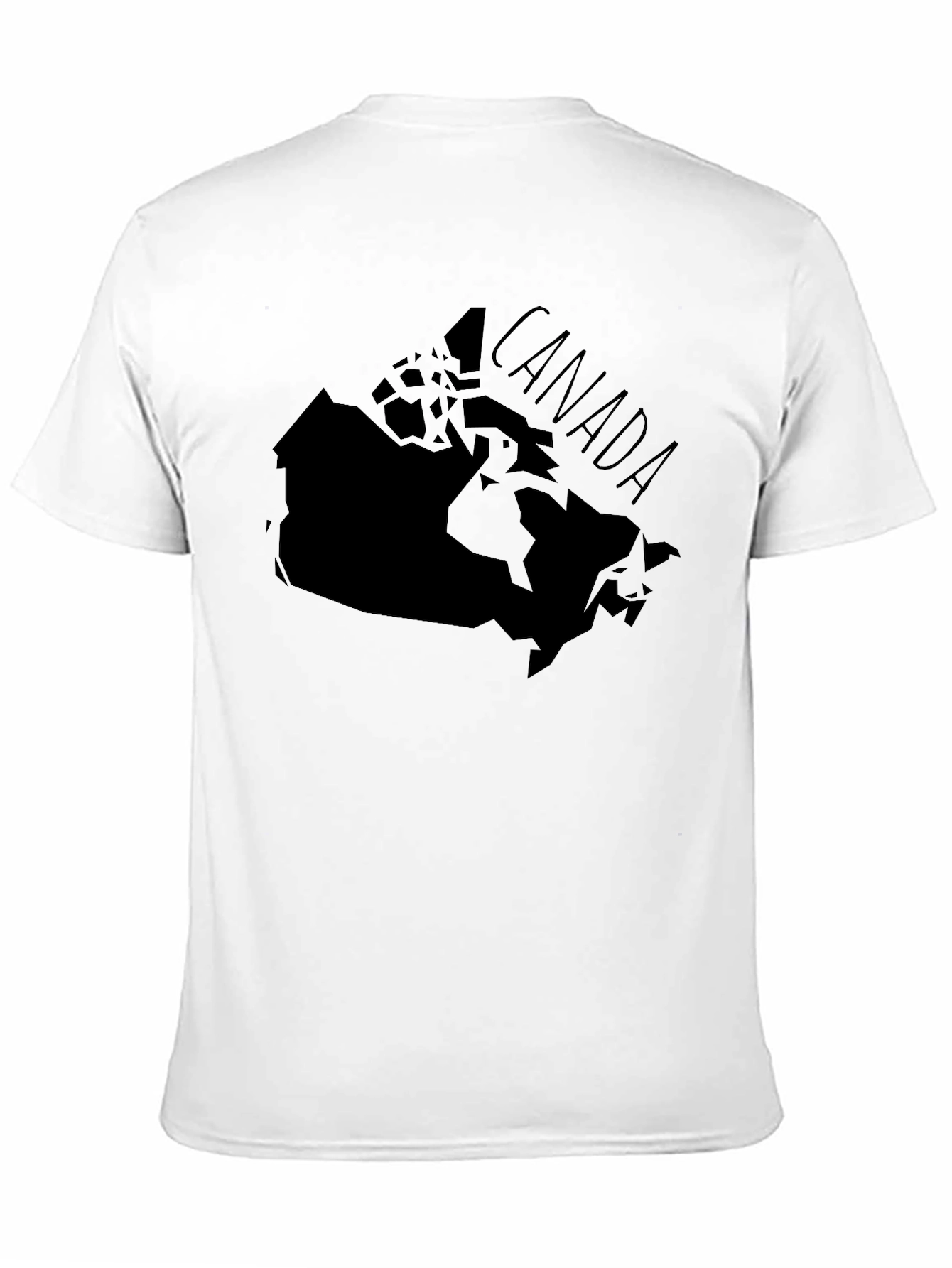 Black Canada Map Graphic T-Shirt - Unisex Black Tee view 11