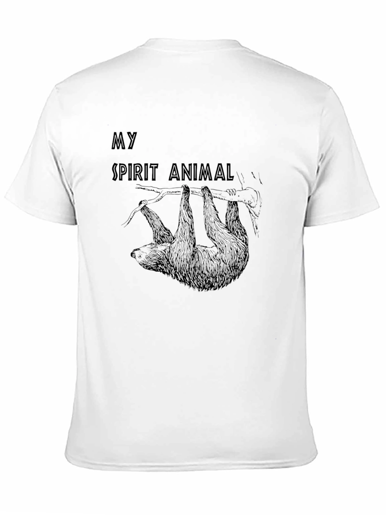Black My Spirit Animal Sloth T-Shirt - Unisex view 11