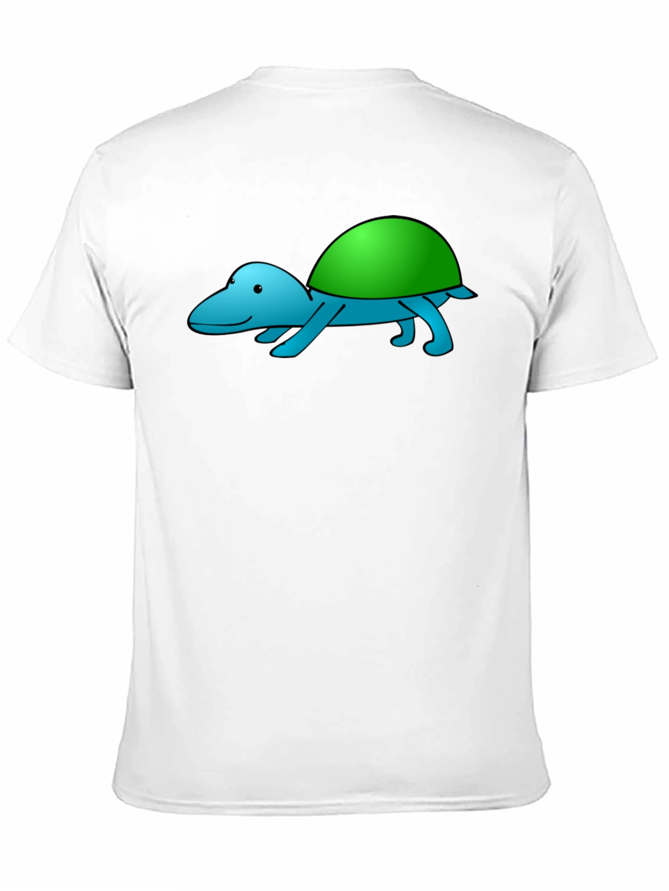 Black Blue Turtle Graphic Tee - Fun Casual Wear view 11