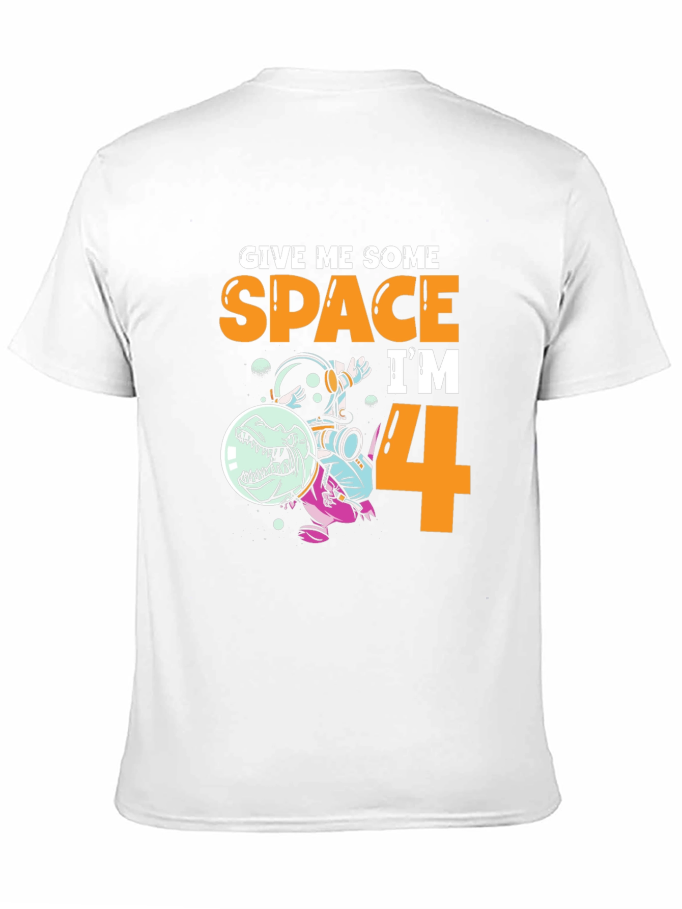 Black Give Me Some Space I'm 4 Kids T-Shirt view 11
