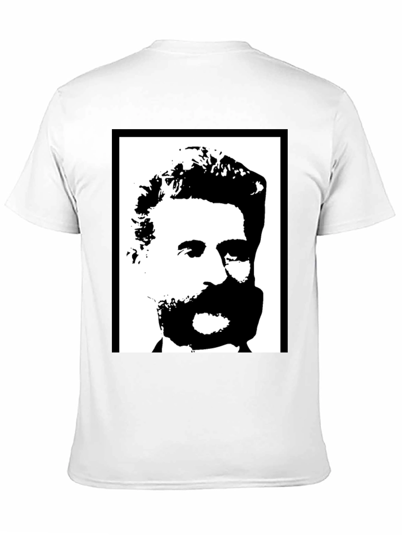 Black Bold Black & White Portrait Graphic Tee view 11