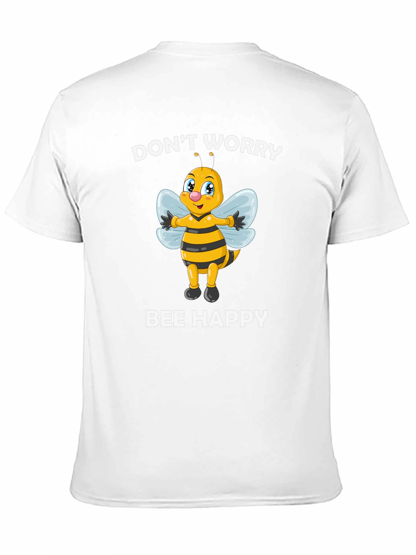 Black Don't Worry Bee Happy Graphic Tee view 11