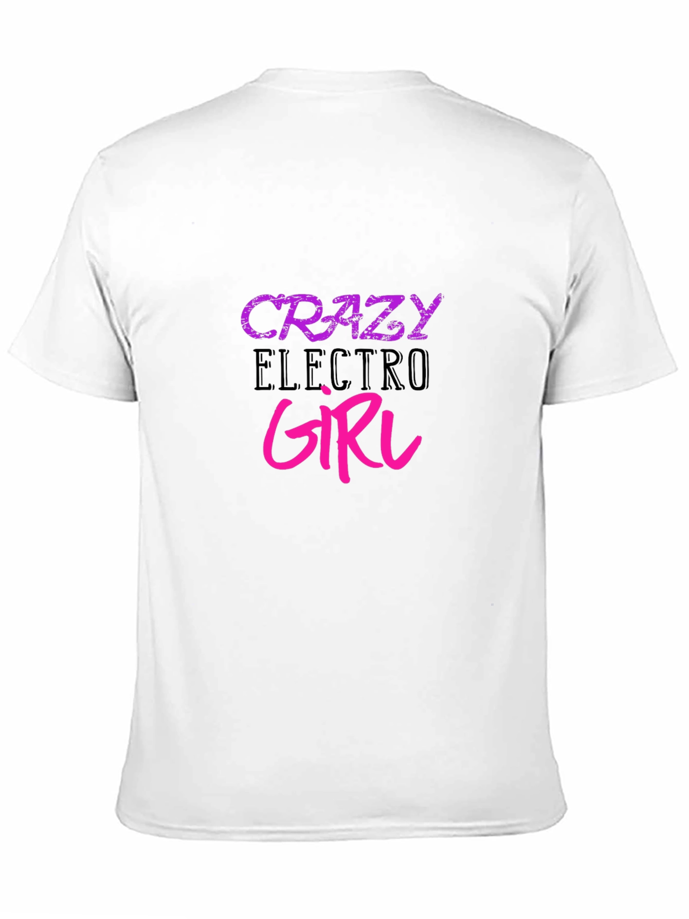 Black Crazy Electro Girl Black T-Shirt view 11