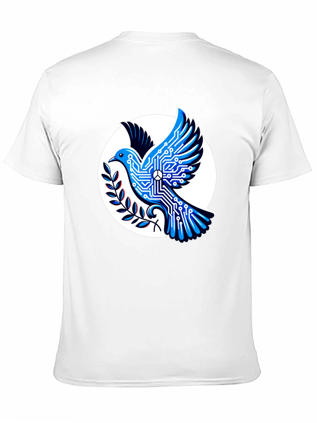 Black Tech Peace Dove Black T-Shirt view 11
