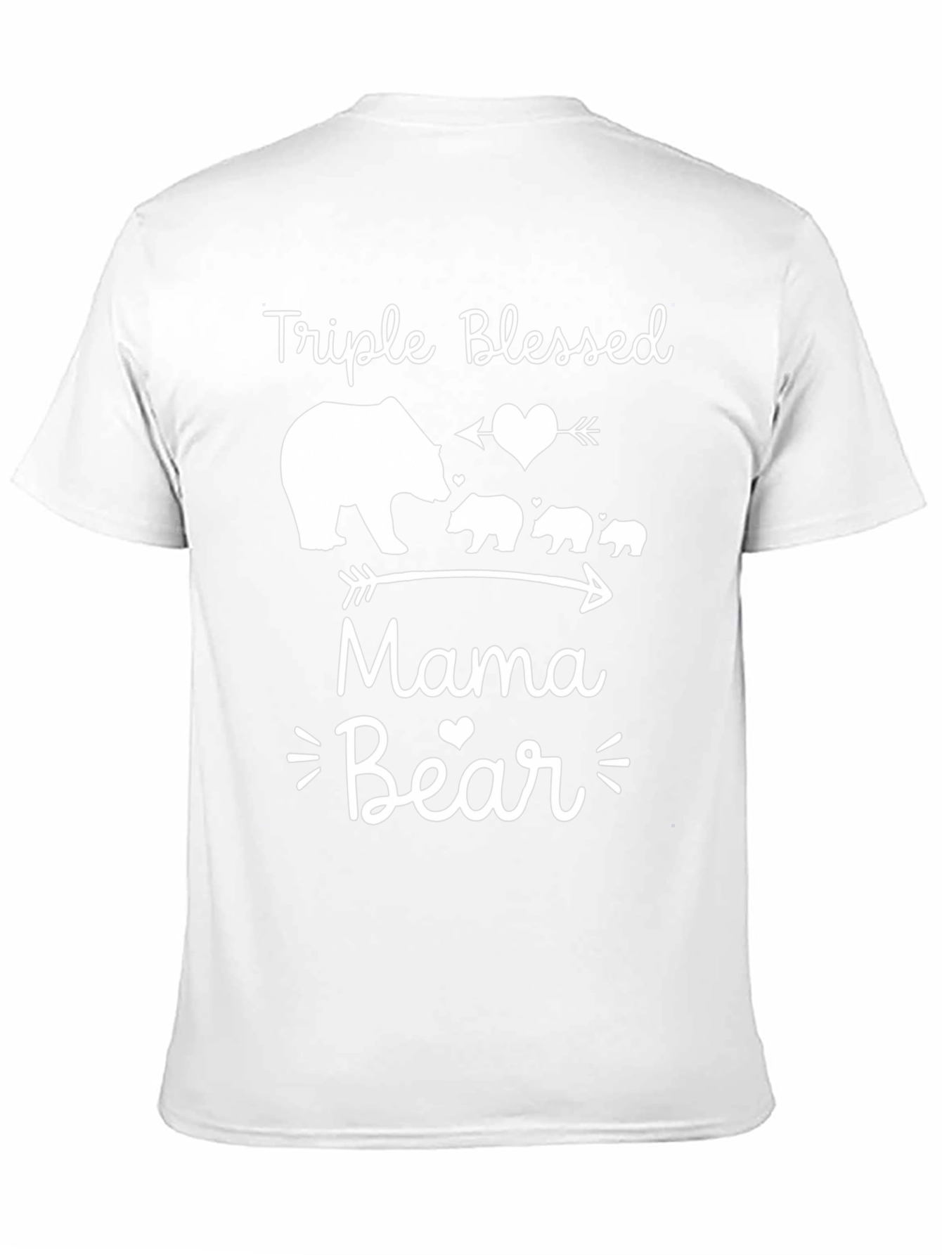 Black Triple Blessed Mama Bear T-Shirt view 11