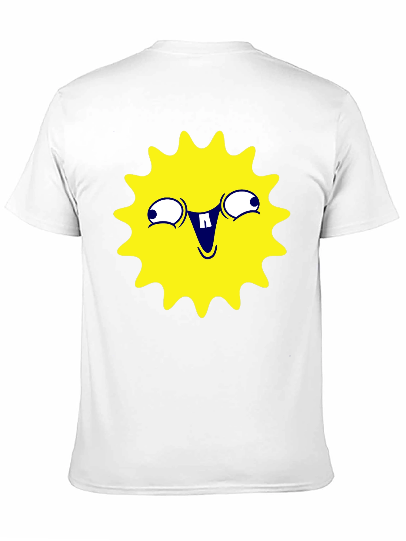 Black Funny Yellow Sun Face Graphic T-Shirt - Black view 11