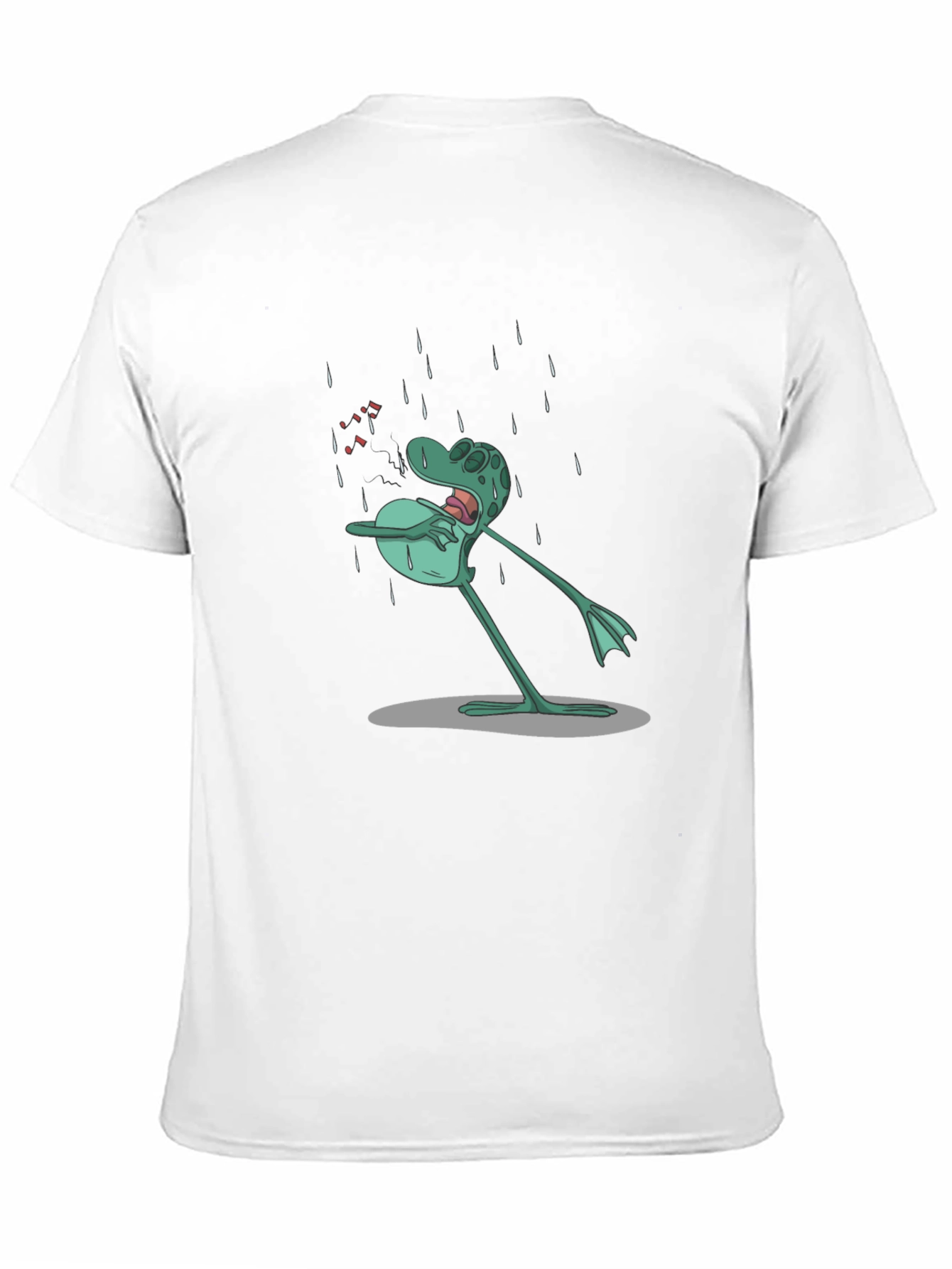 Black Sad Frog Cartoon Black T-Shirt view 11