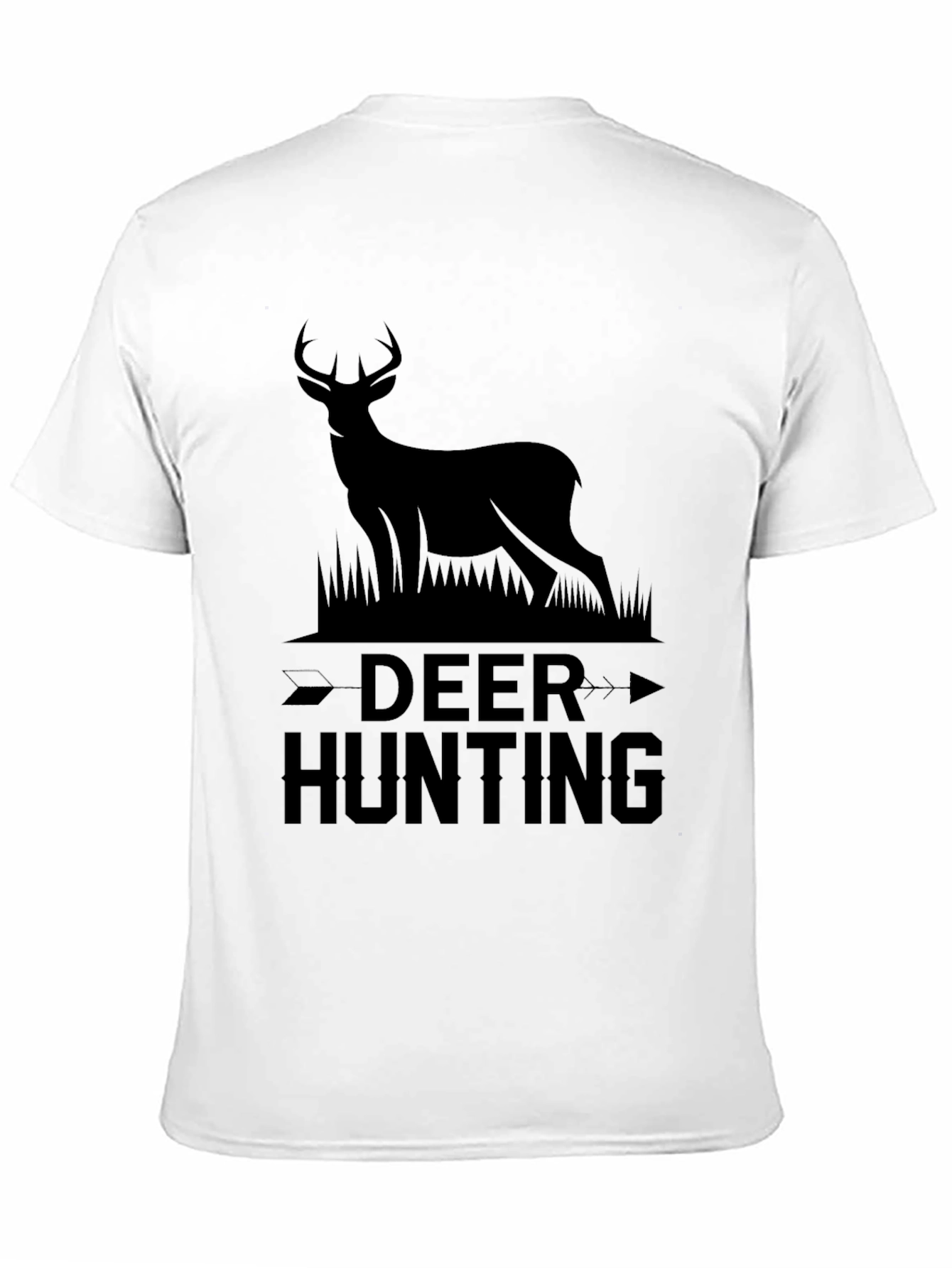 Black Deer Hunting Graphic Tee - Mens Crew Neck view 11