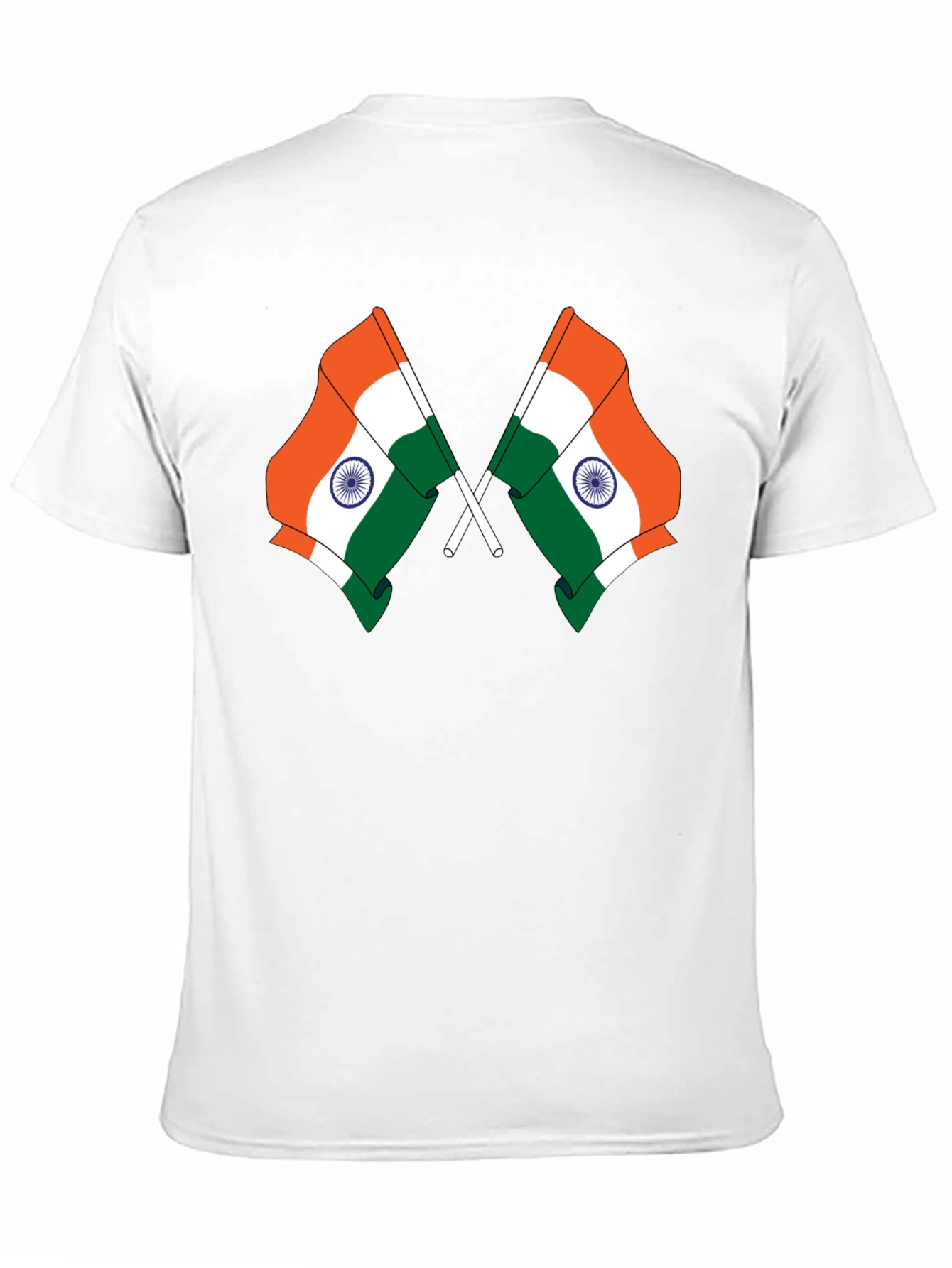 Black Indian Flag Graphic Tee - Black Cotton T-Shirt view 11