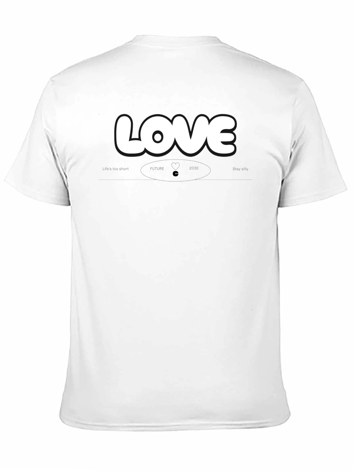 Black Love Graphic Black Crew Neck T-Shirt view 11