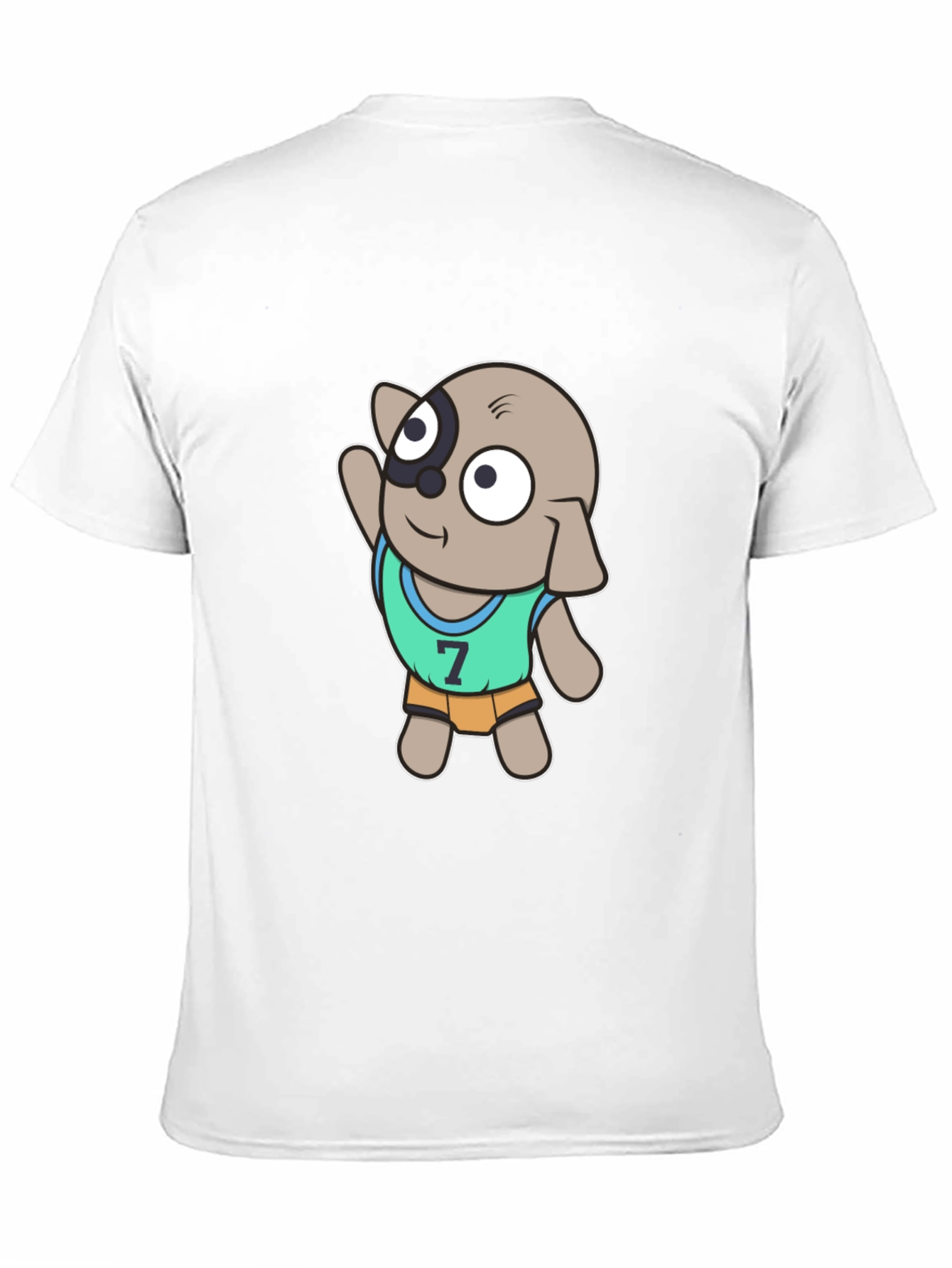 Black Cartoon Dog Sports Jersey T-Shirt view 11