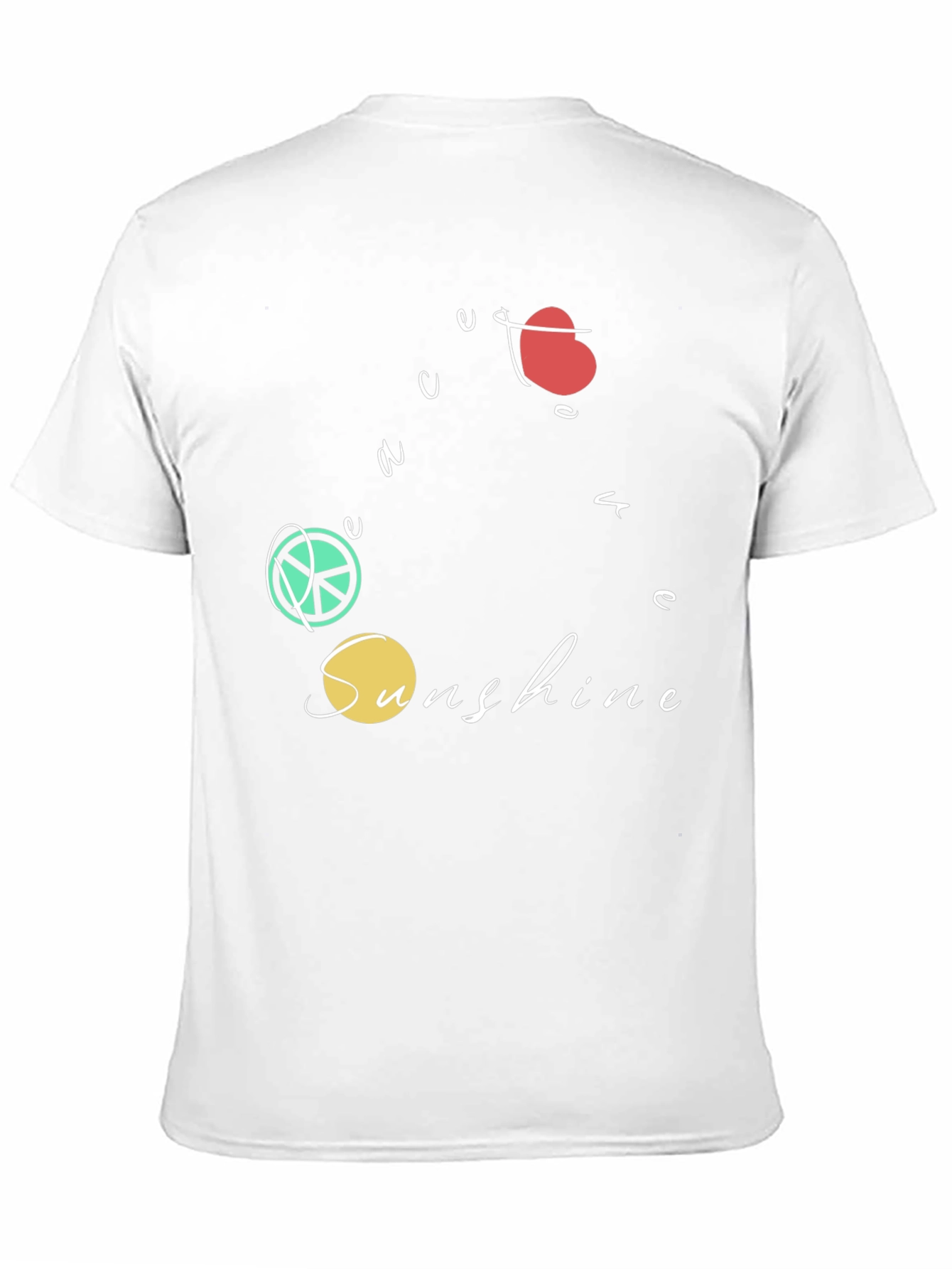 Black Peace Love Sunshine Graphic T-Shirt - Black view 11