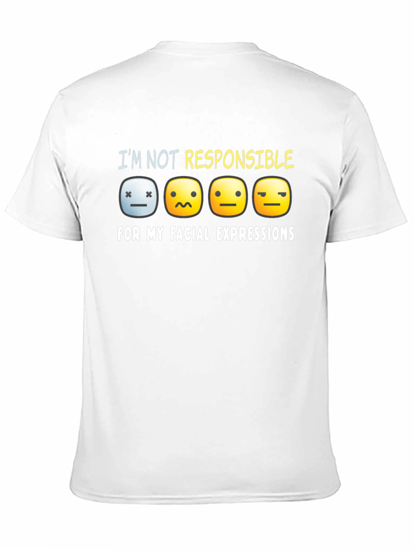 Black Funny Facial Expressions T-Shirt view 11